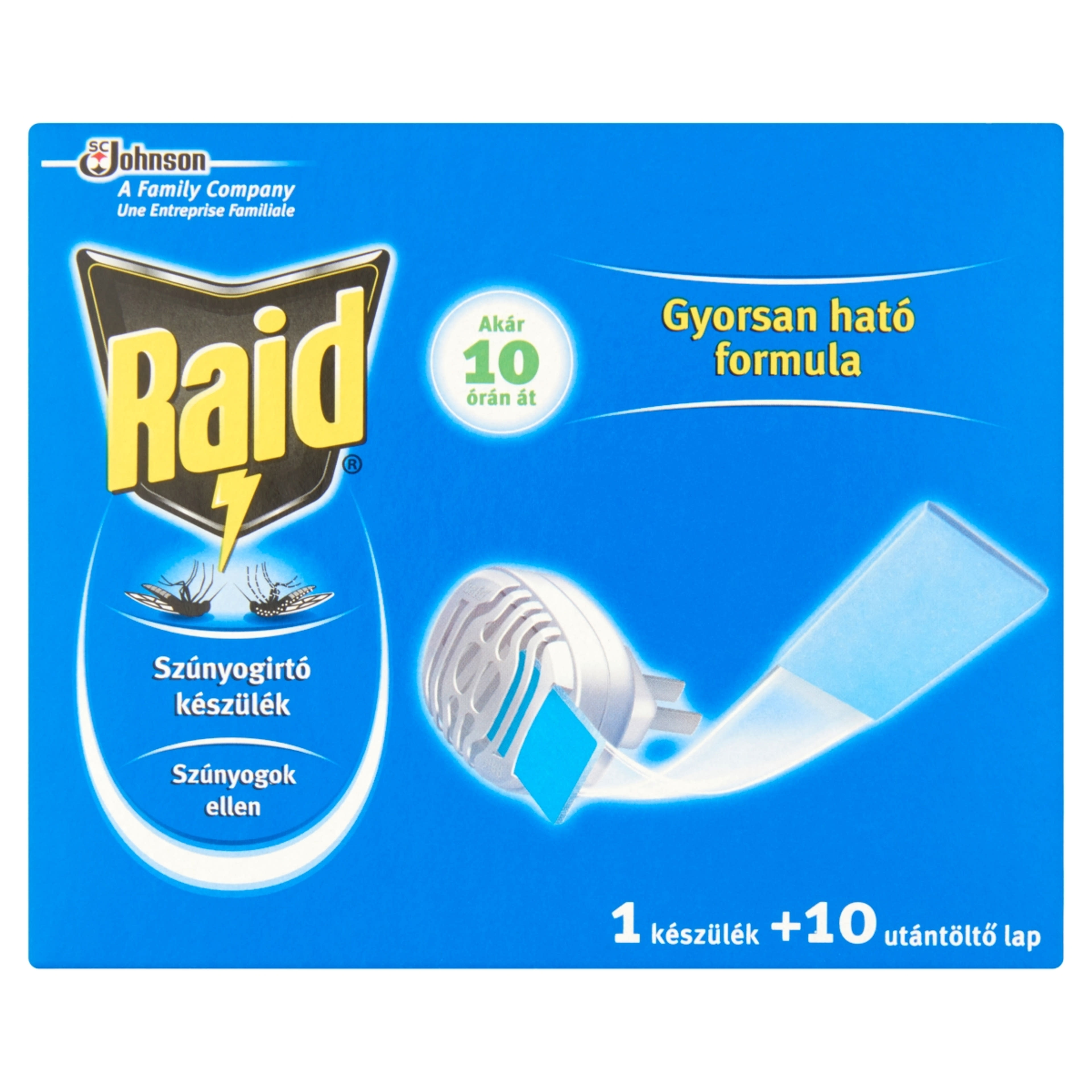 Raid elektromos szúnyogírtó készülék utántöltő lappal - 10 db