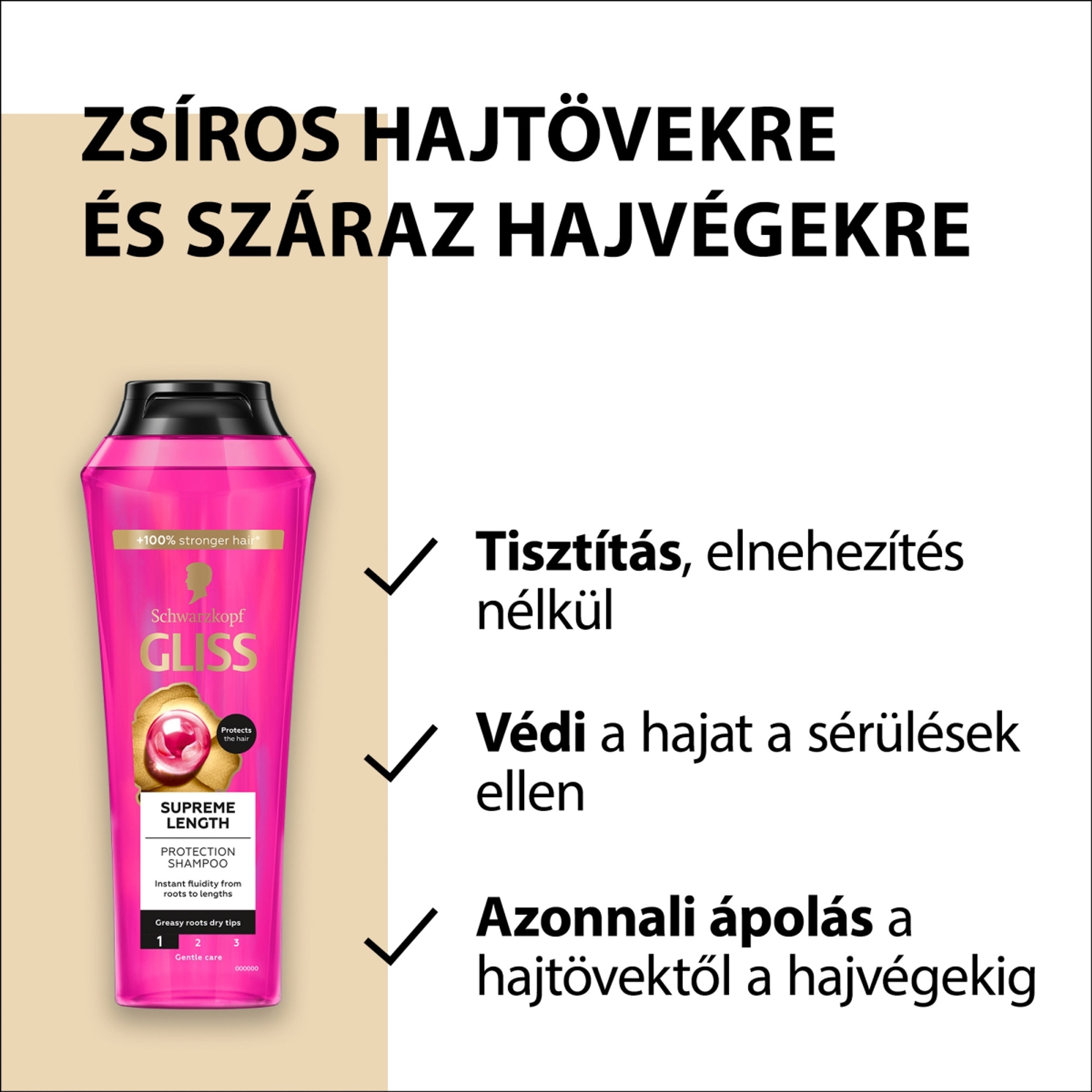 Gliss Supreme Length Hajregeneráló sampon - 400 ml-3