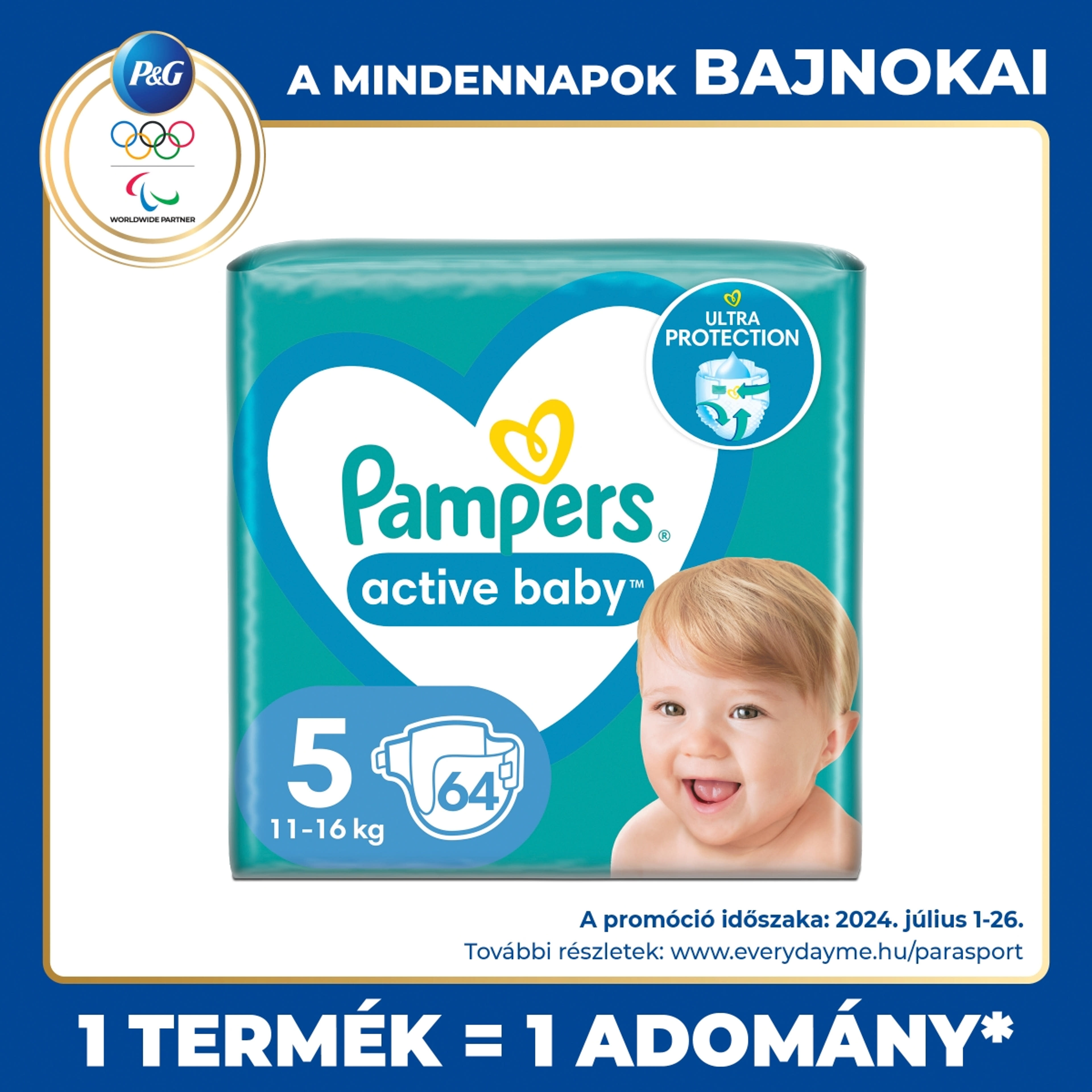 Pampers Active Baby Giant Pack Pelenka 5 - 64 db-1