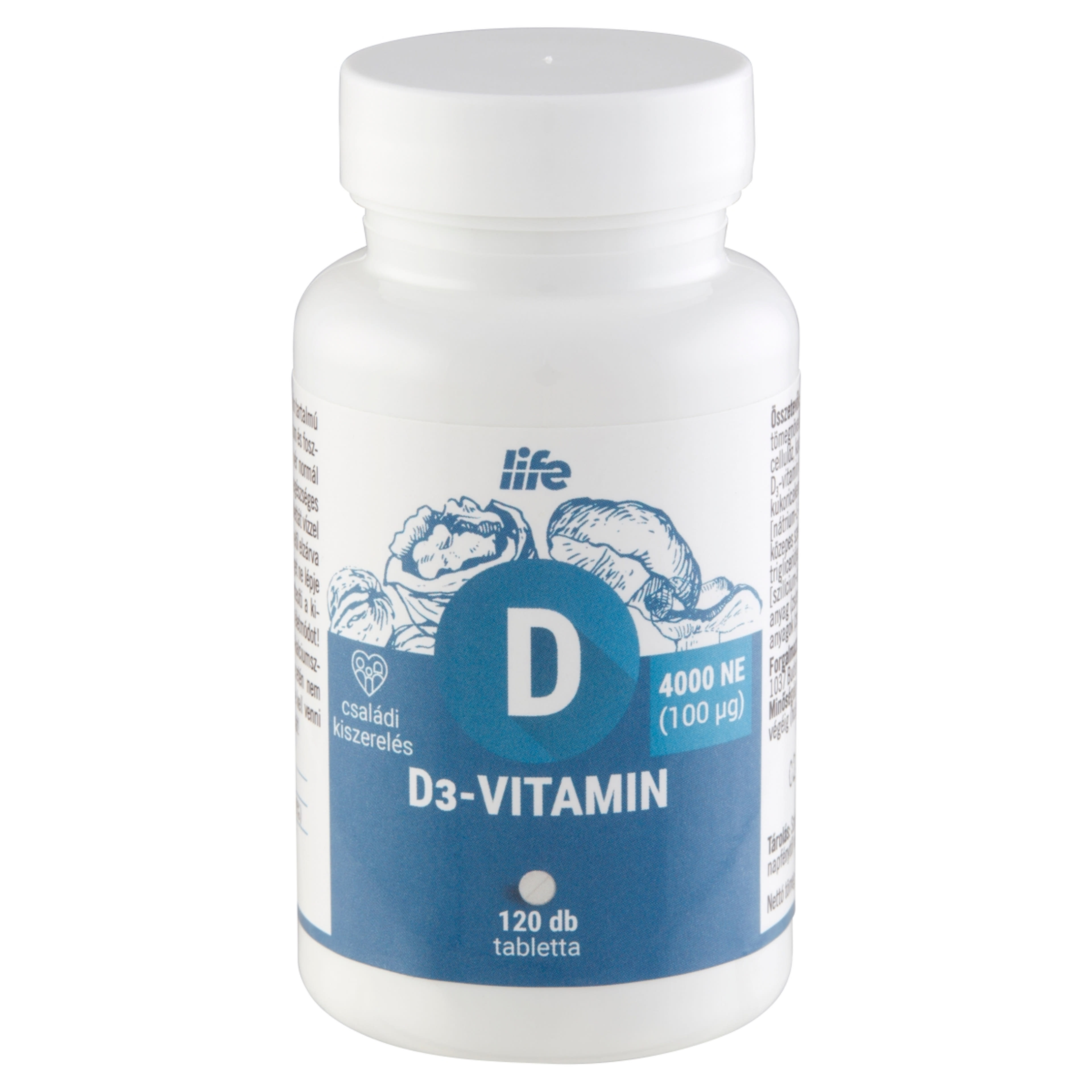 Life D3 vitamin tabletta - 120 db-2