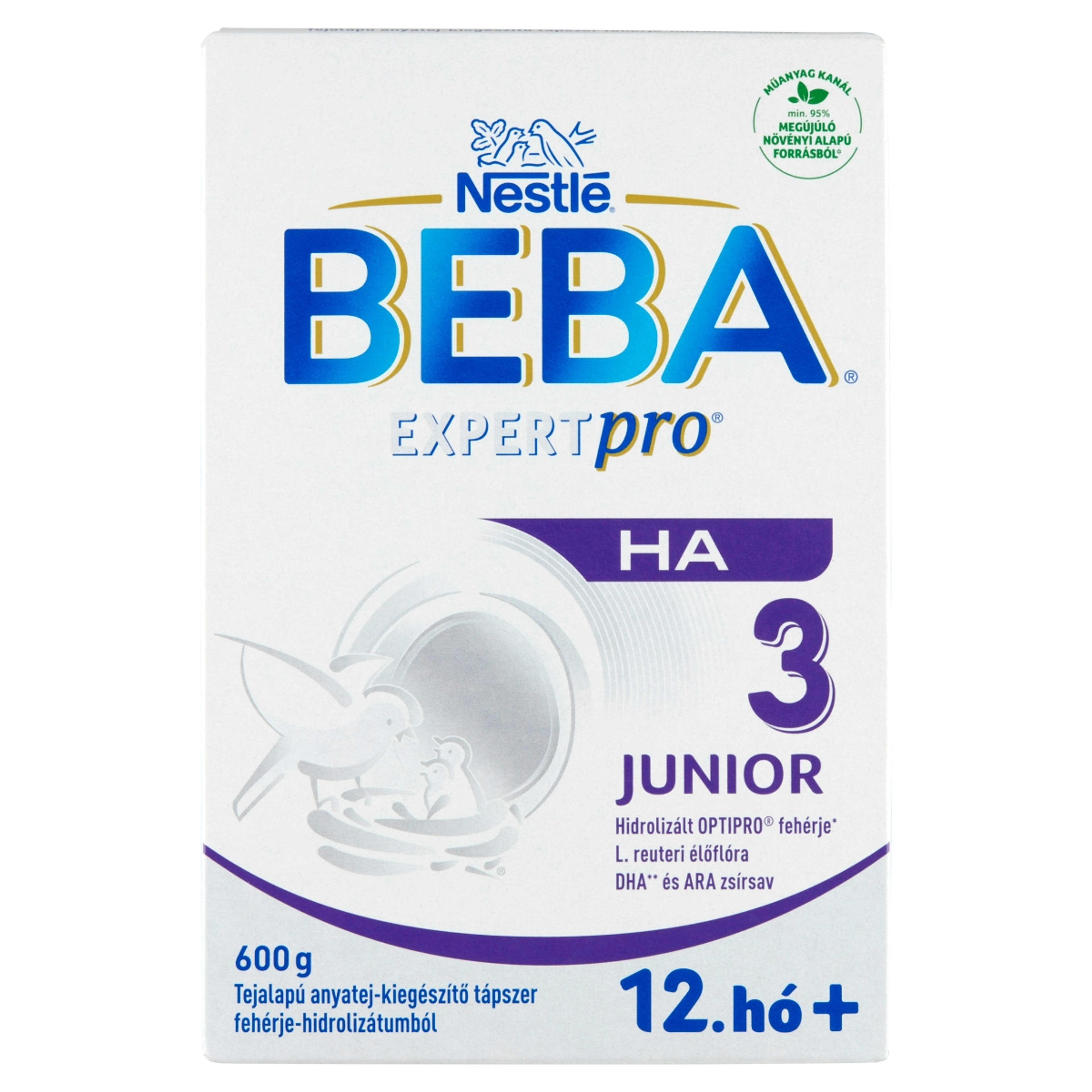 Beba ExpertPro HA 3 tejalapú anyatej-kiegészítő tápszer 12. hónapor kortól - 600 g