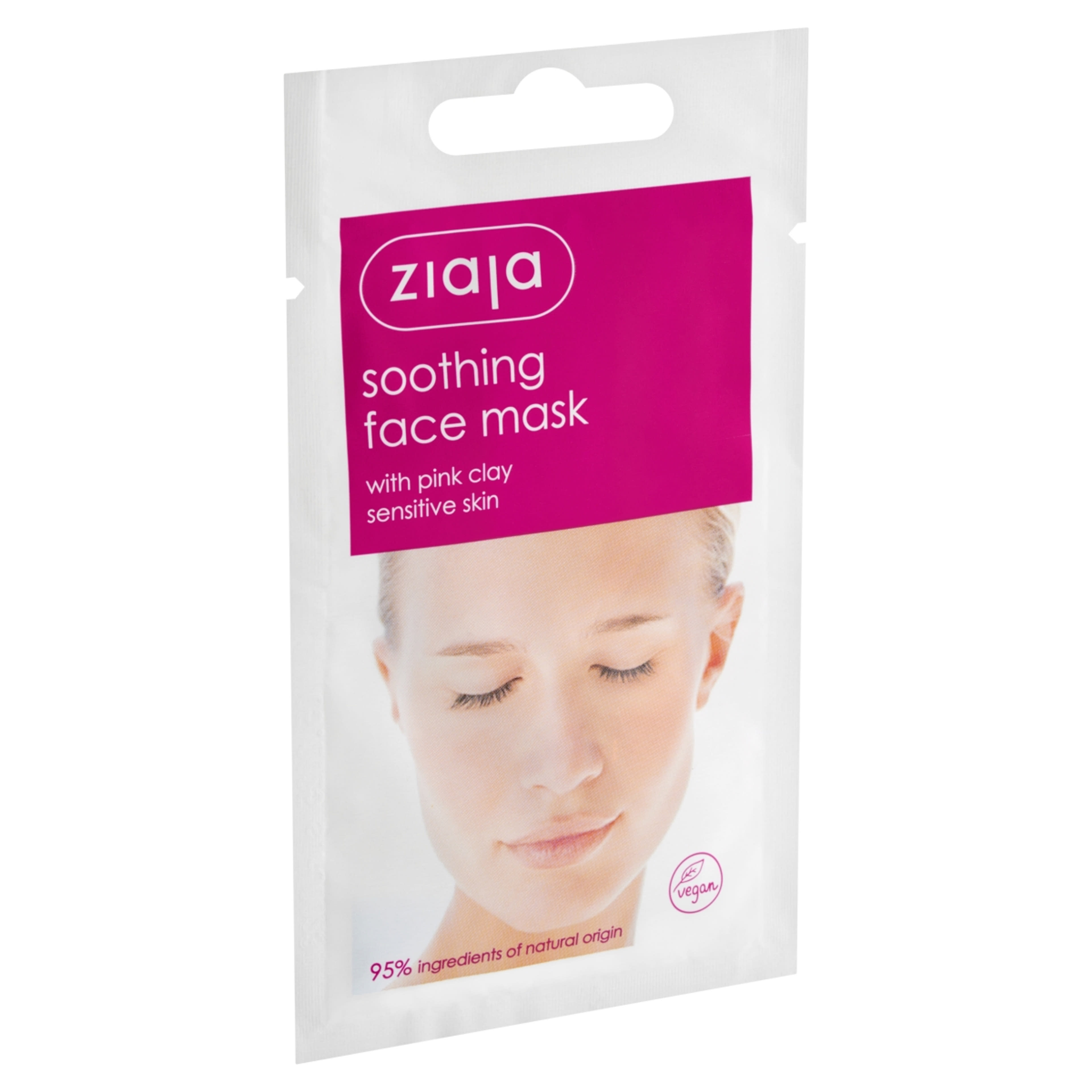 Ziaja nyugtató arcmaszk rózsaszín agyaggal - 7 ml-2
