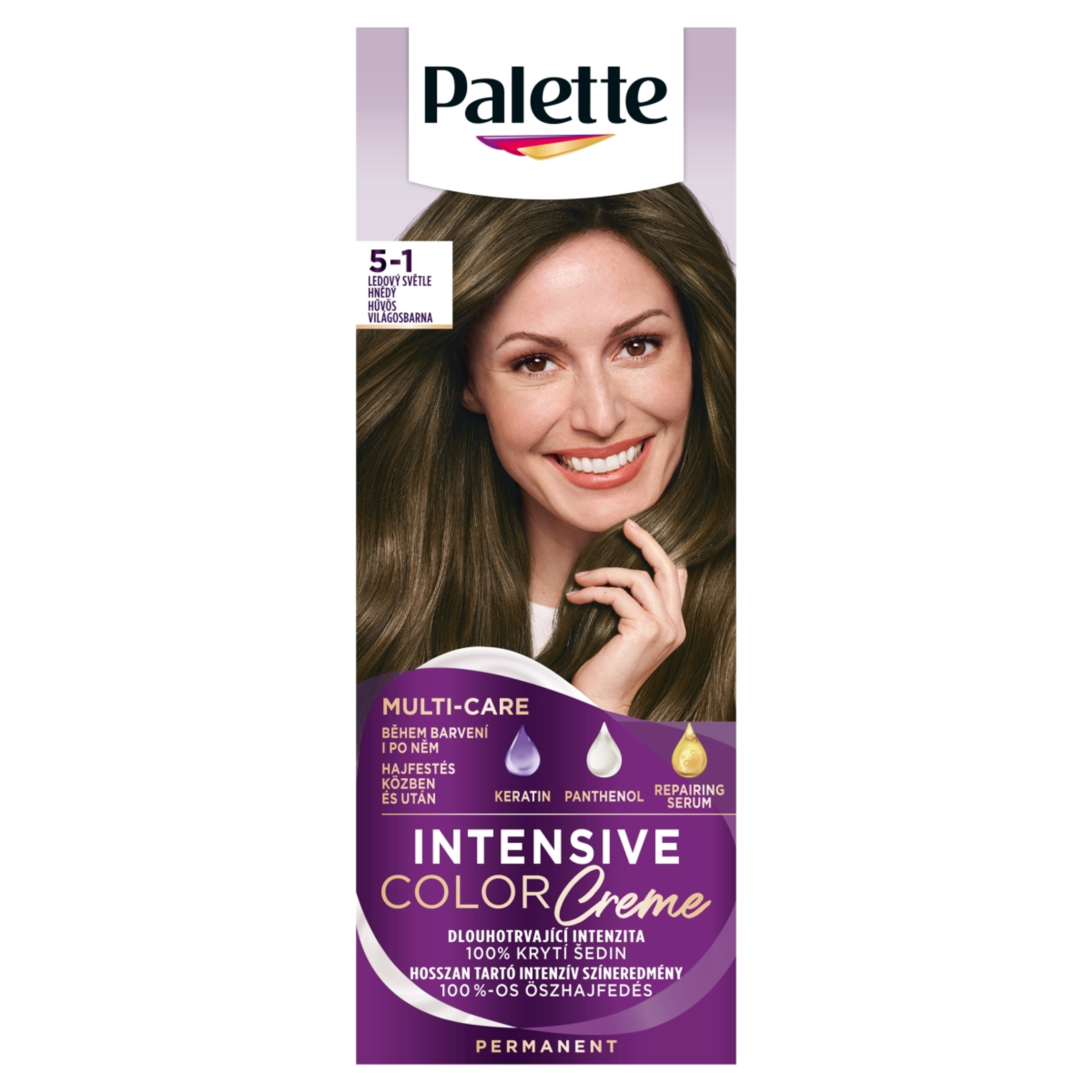 Schwarzkopf Palette Intensive Color Creme hajfesték 5-1 hamvas világosbarna - 1 db