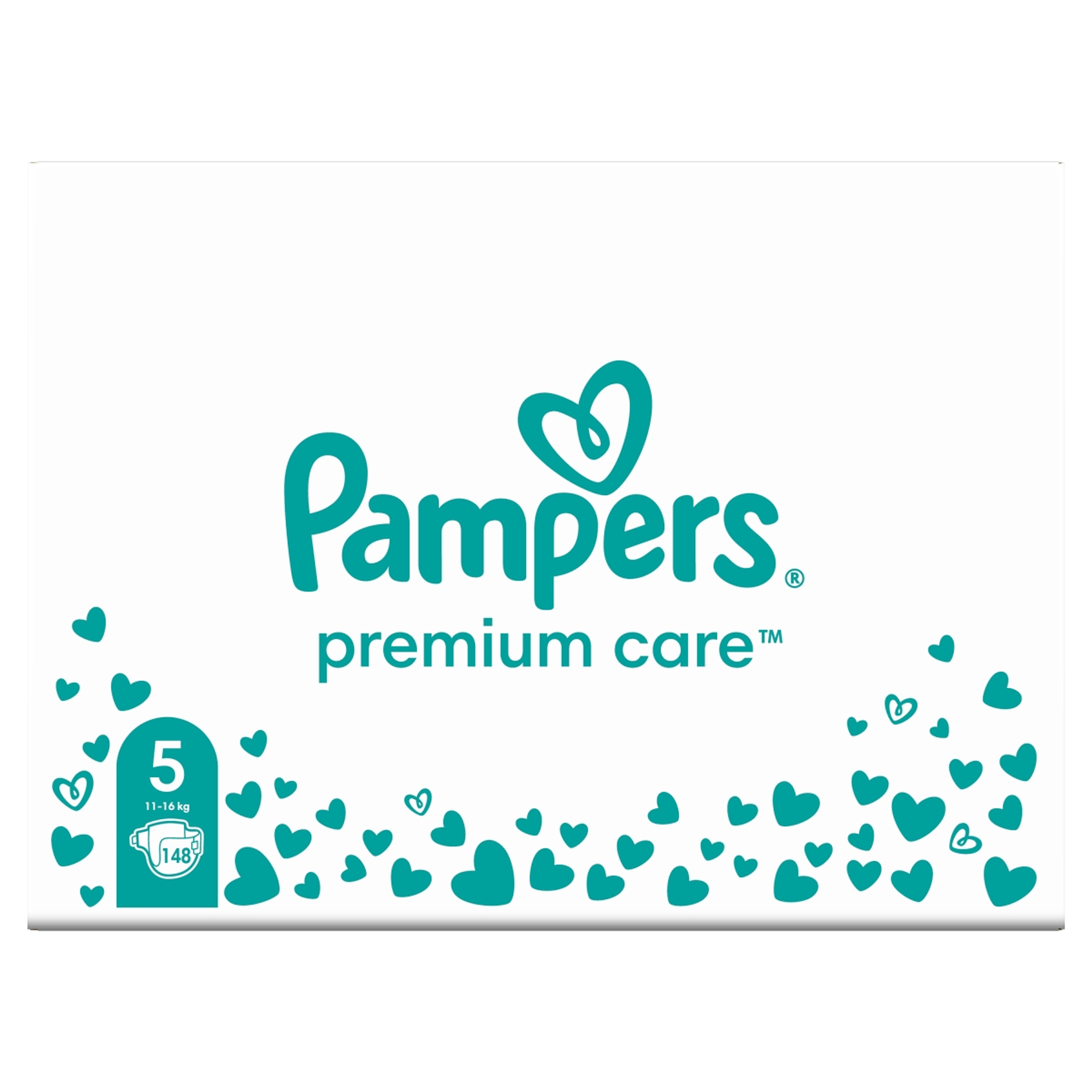 Pampers Premium Care pelenka, 5-ös méret 11 - 16 kg - 148 db