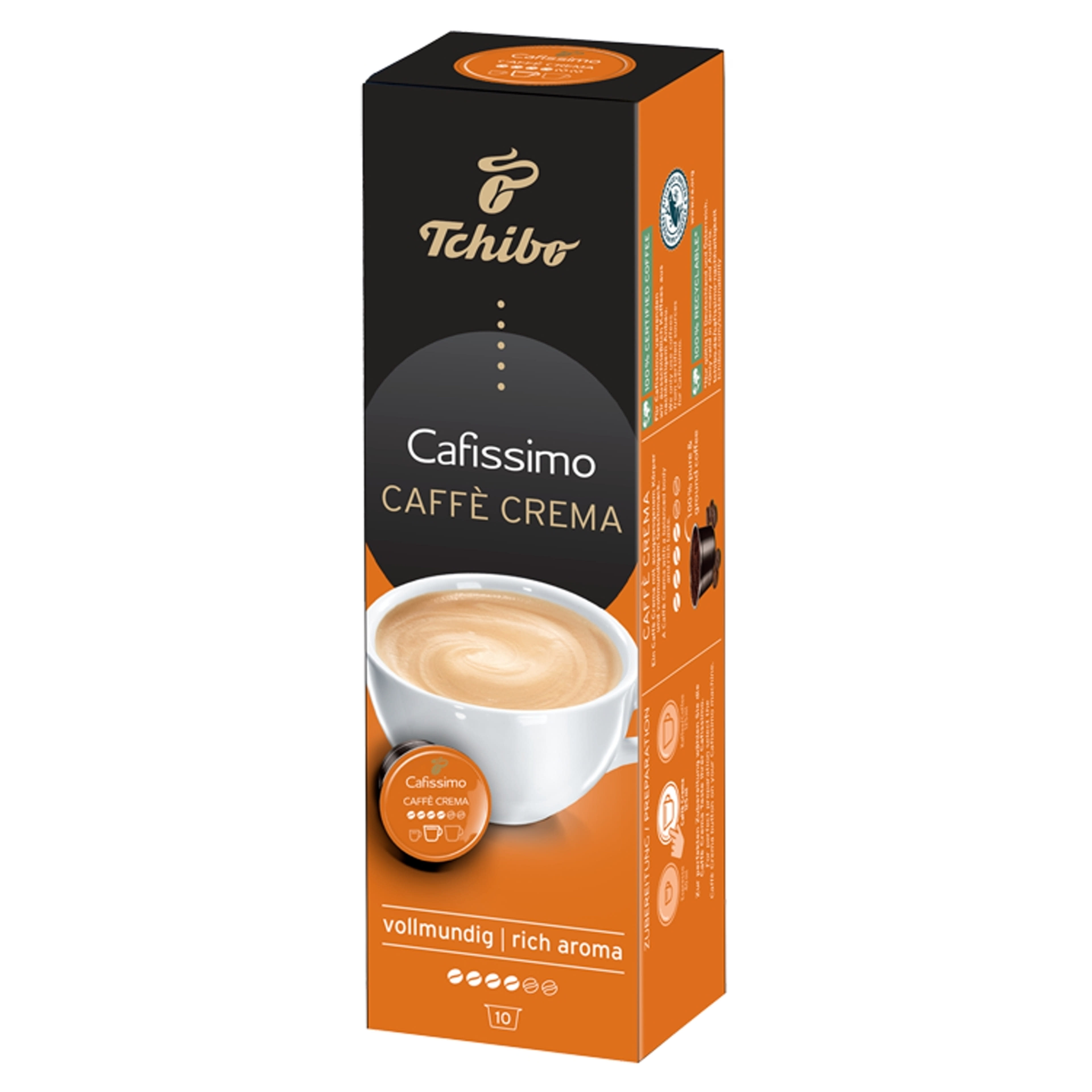 Tchibo Caffe Crema Rich Aroma Cafissimo kávékapszula - 10 db-2