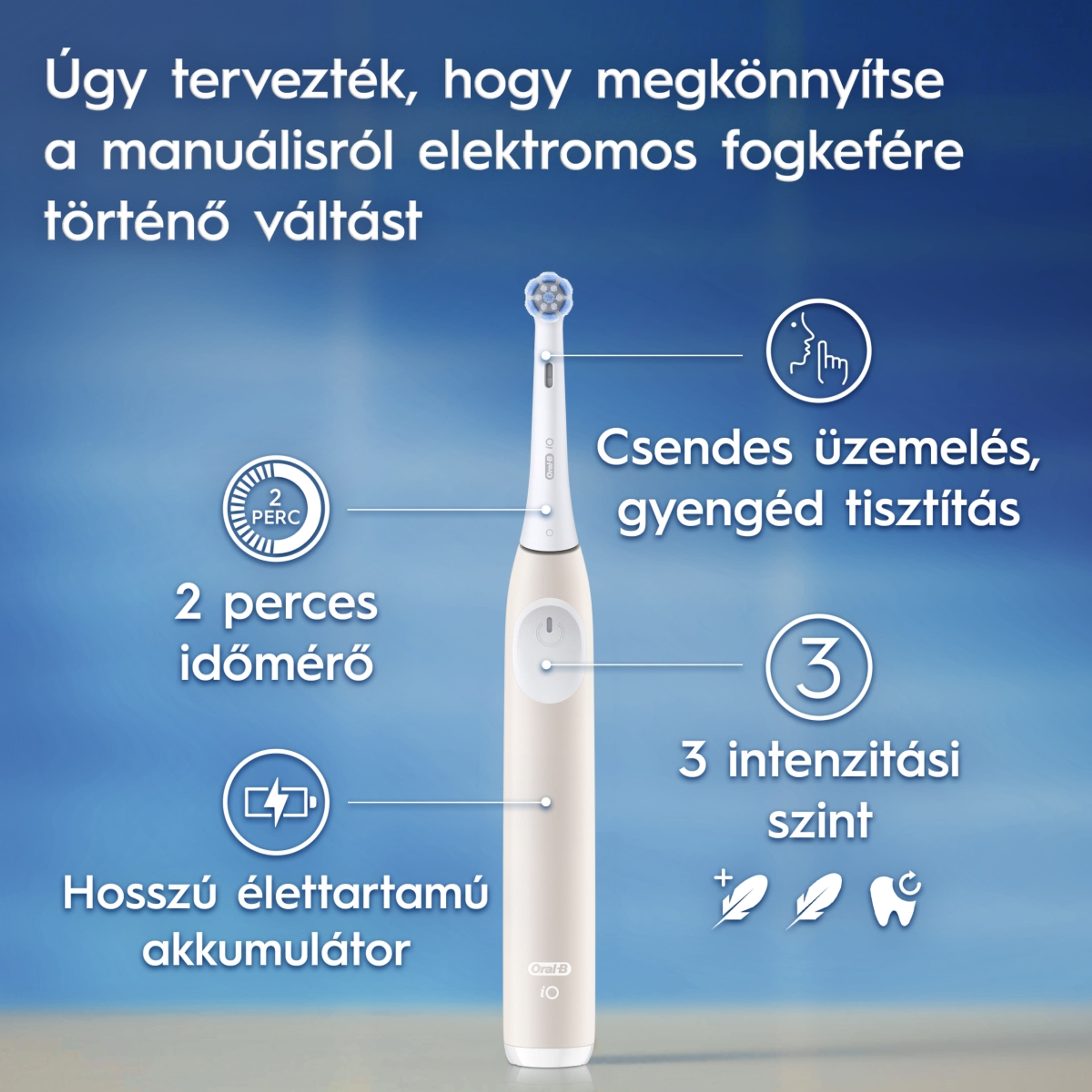 Oral-B iO 2 elektromos fogkefe /világos rózsaszín - 1 db-5