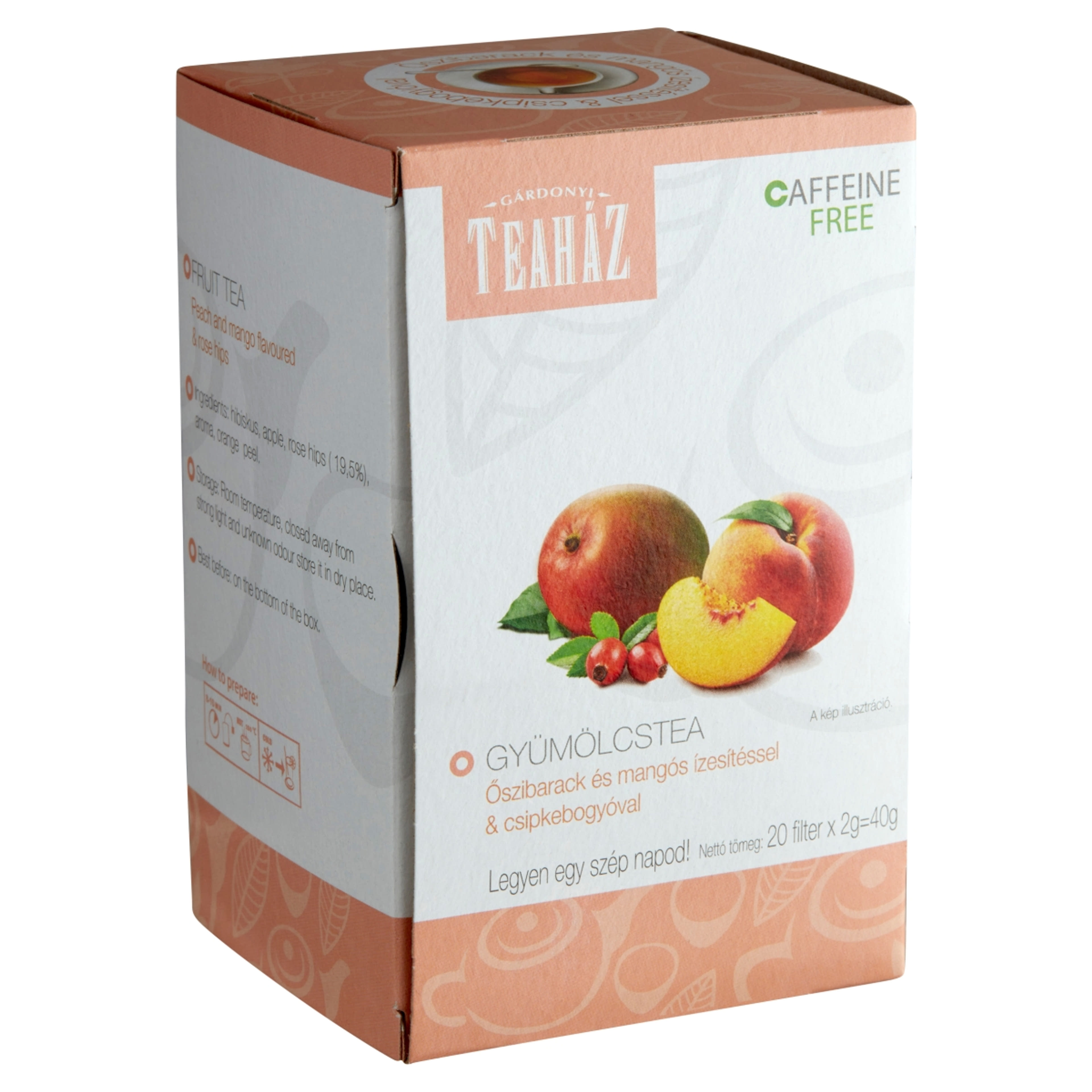 Gárdonyi Gyümölcstea, őszibarack és mango - 40 g-2