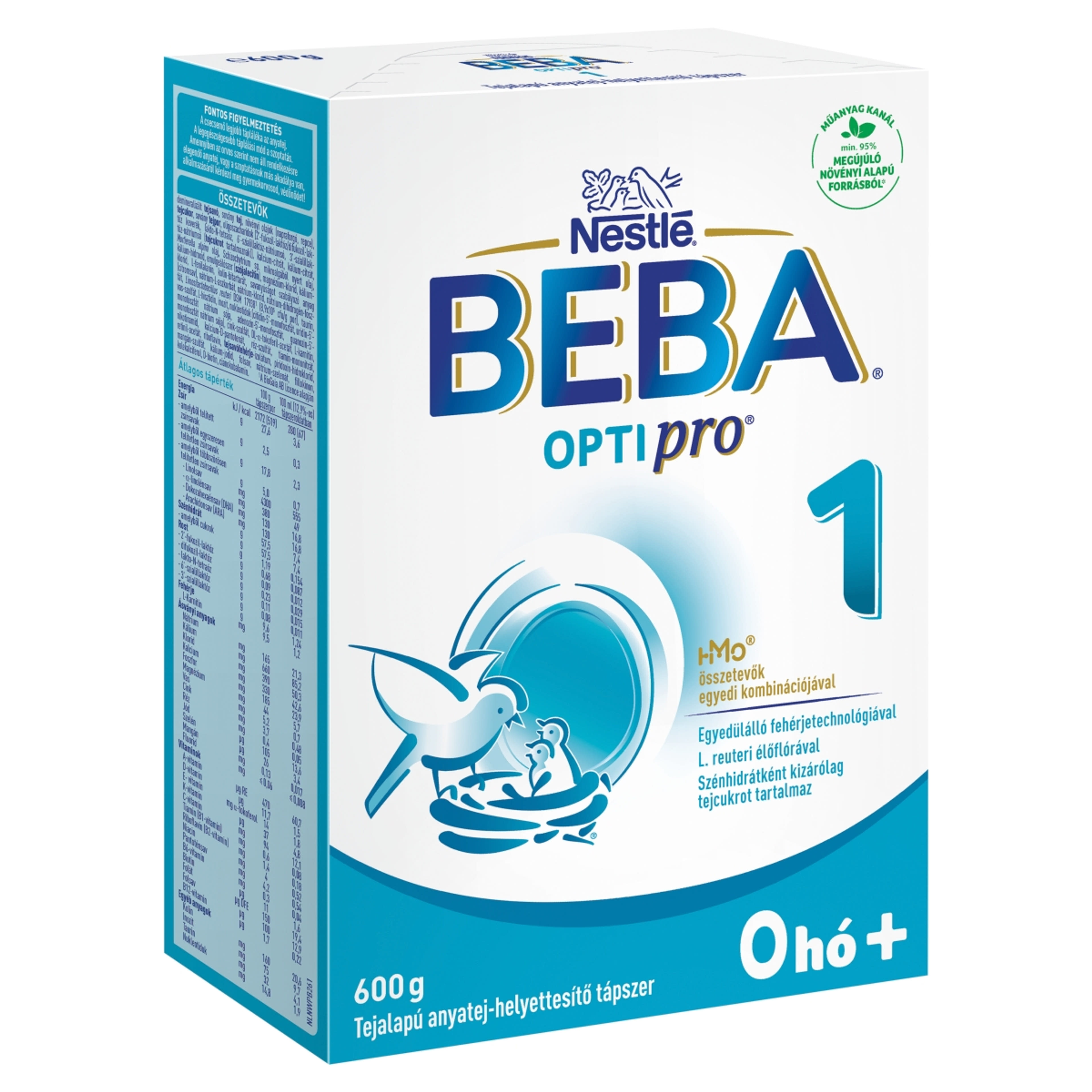 Beba Optipro 1 tejalapú anyatej-helyettesítő tápszer 0 hónapos kortól - 600 g-3
