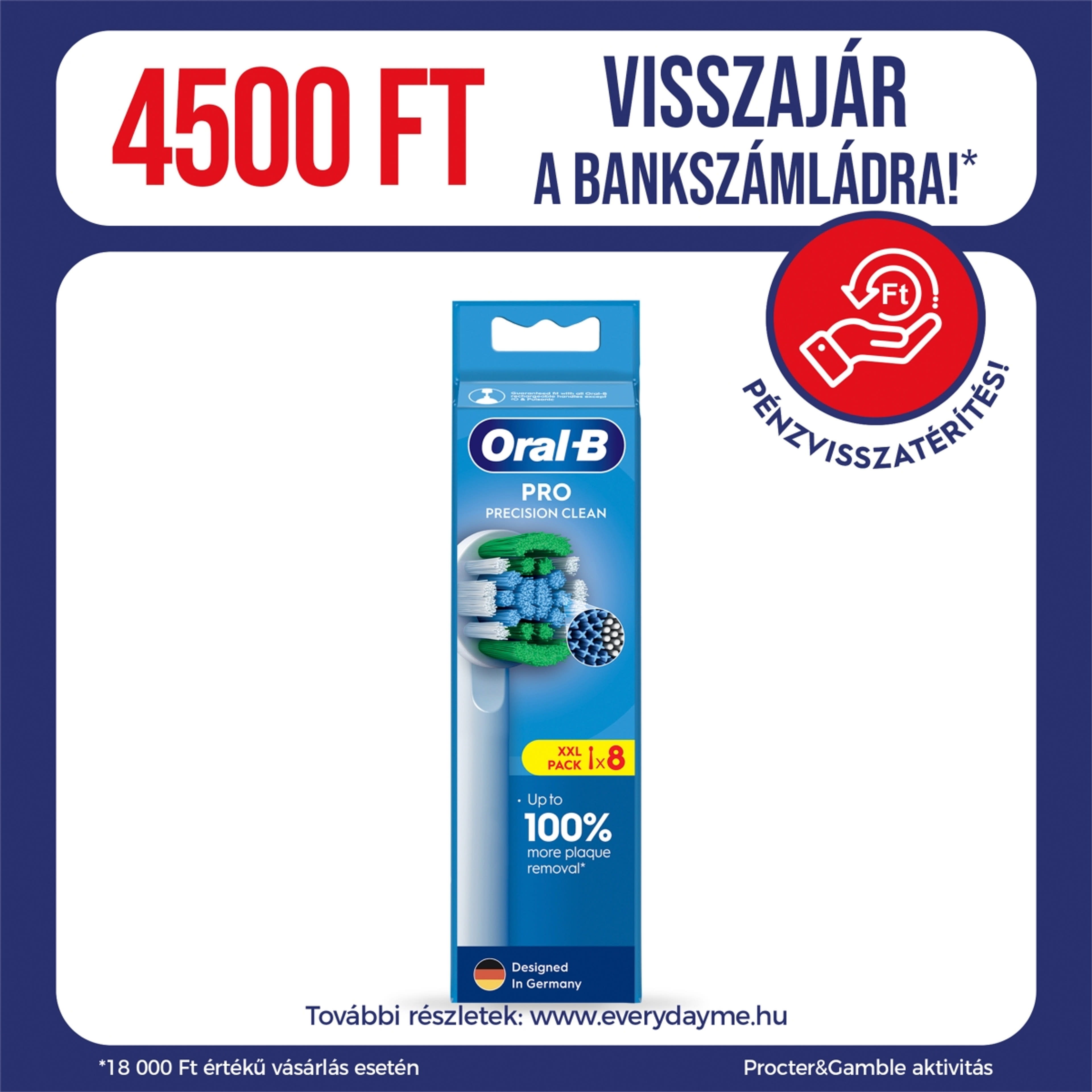 Oral-B Pro Precision Clean elektromos fogkefe pótfej - 8 db