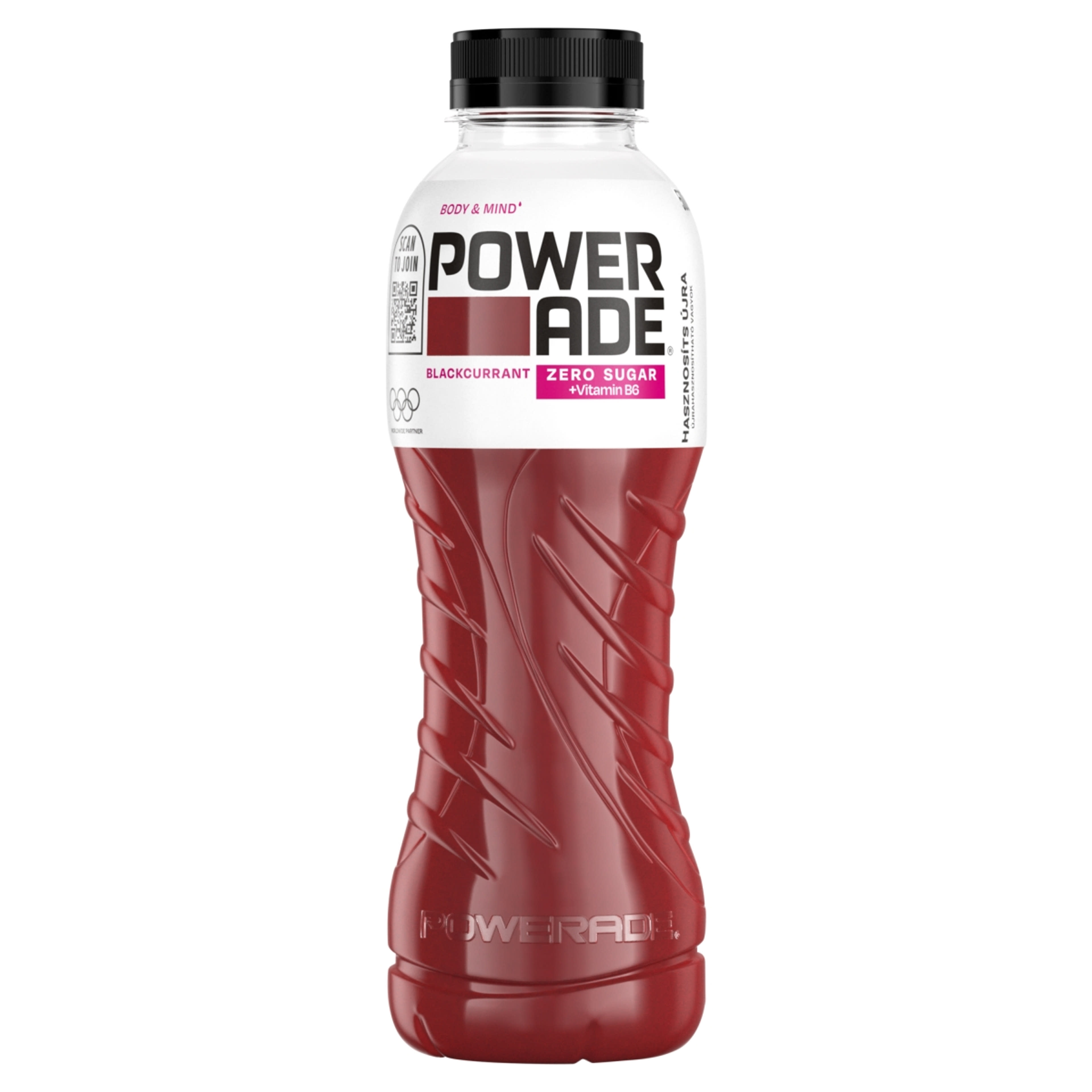Powerade Body&Mind szénsavmentes, fekete ribizli-ízű, energiamentes üdítőital - 500 ml-1
