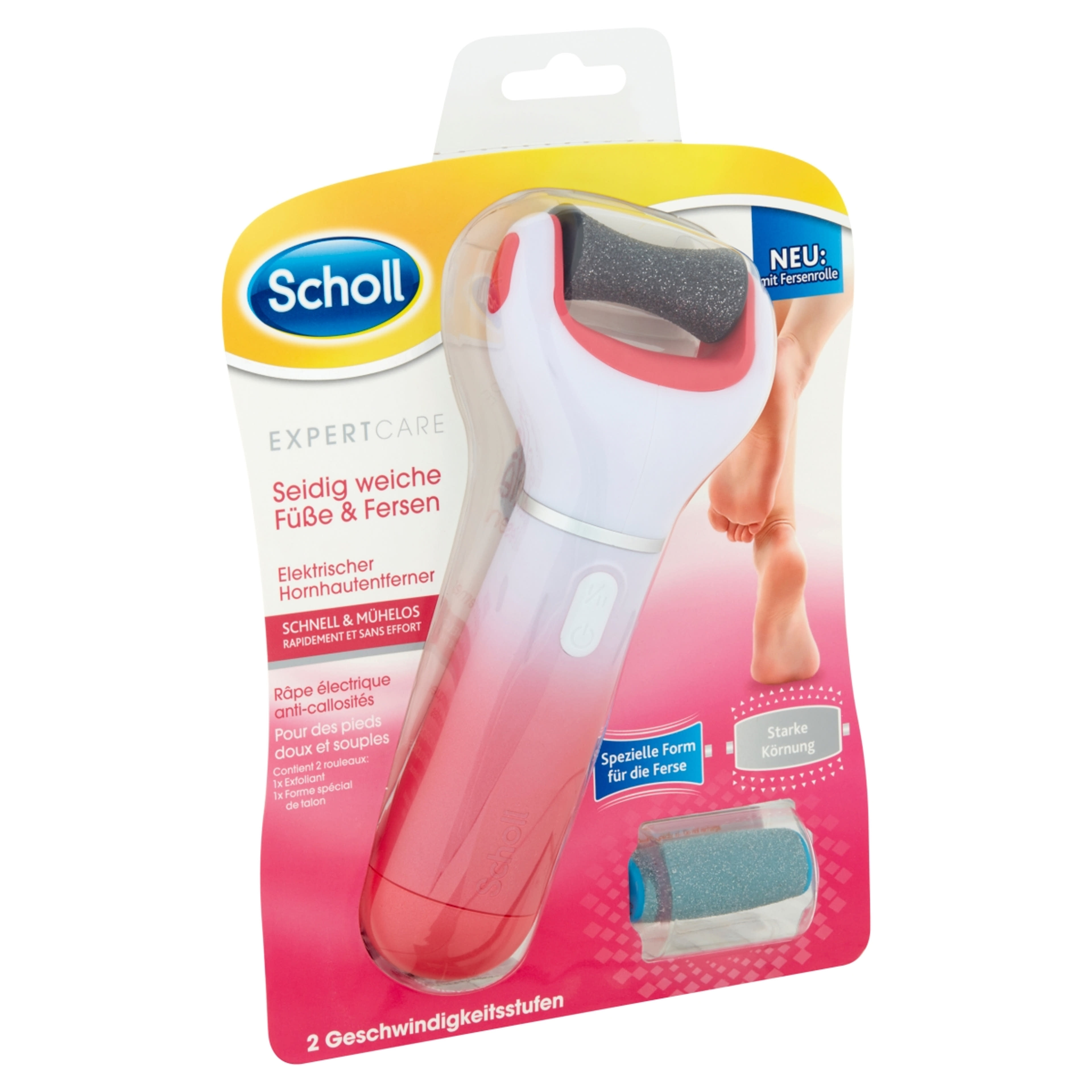 Scholl Velvet Smooth elektromos talpreszelő tengeri ásványokkal és exfoliálóval, rózsaszín - 1 db-2