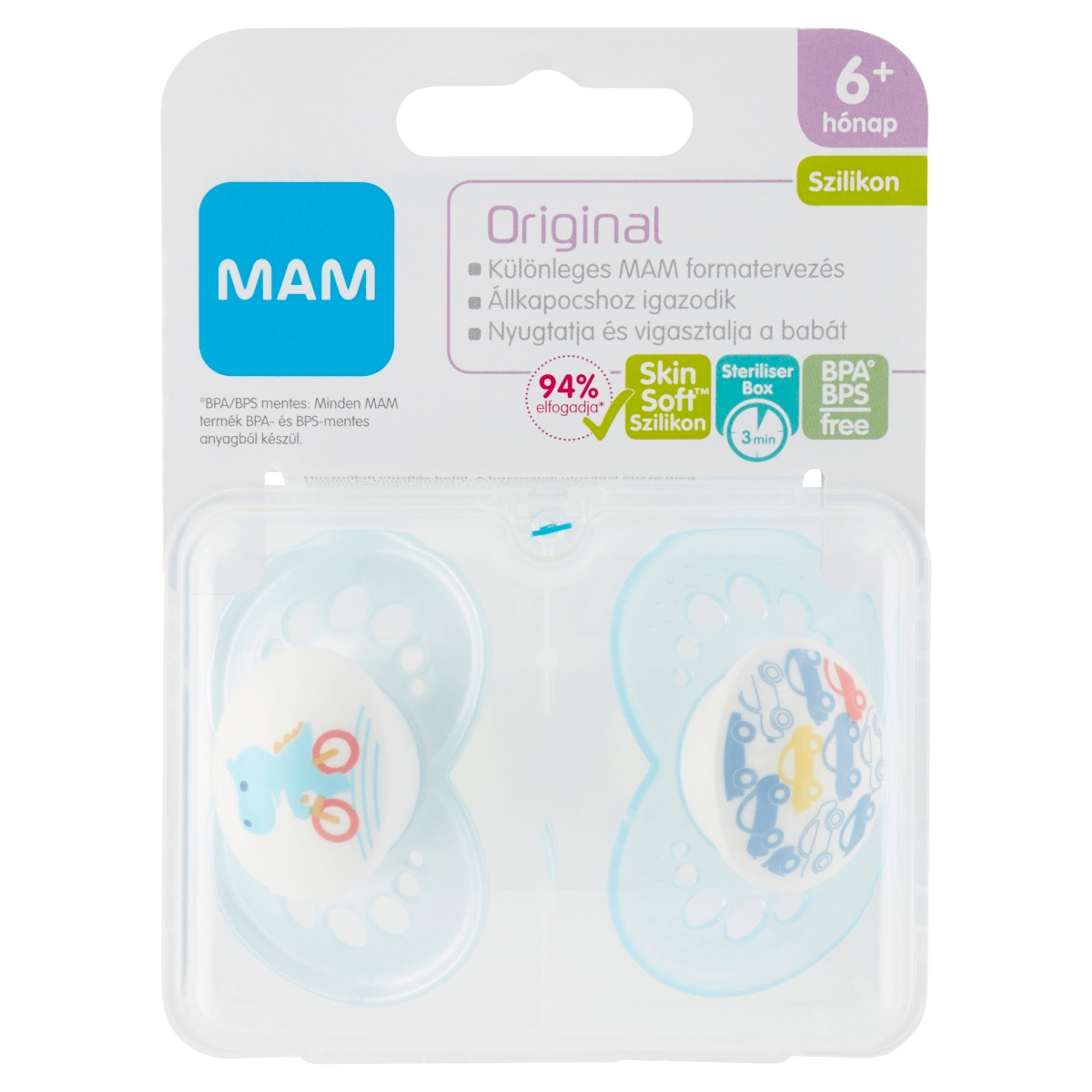 Mam original szilikon játszócumi 6 hónapos kortól - 2 db