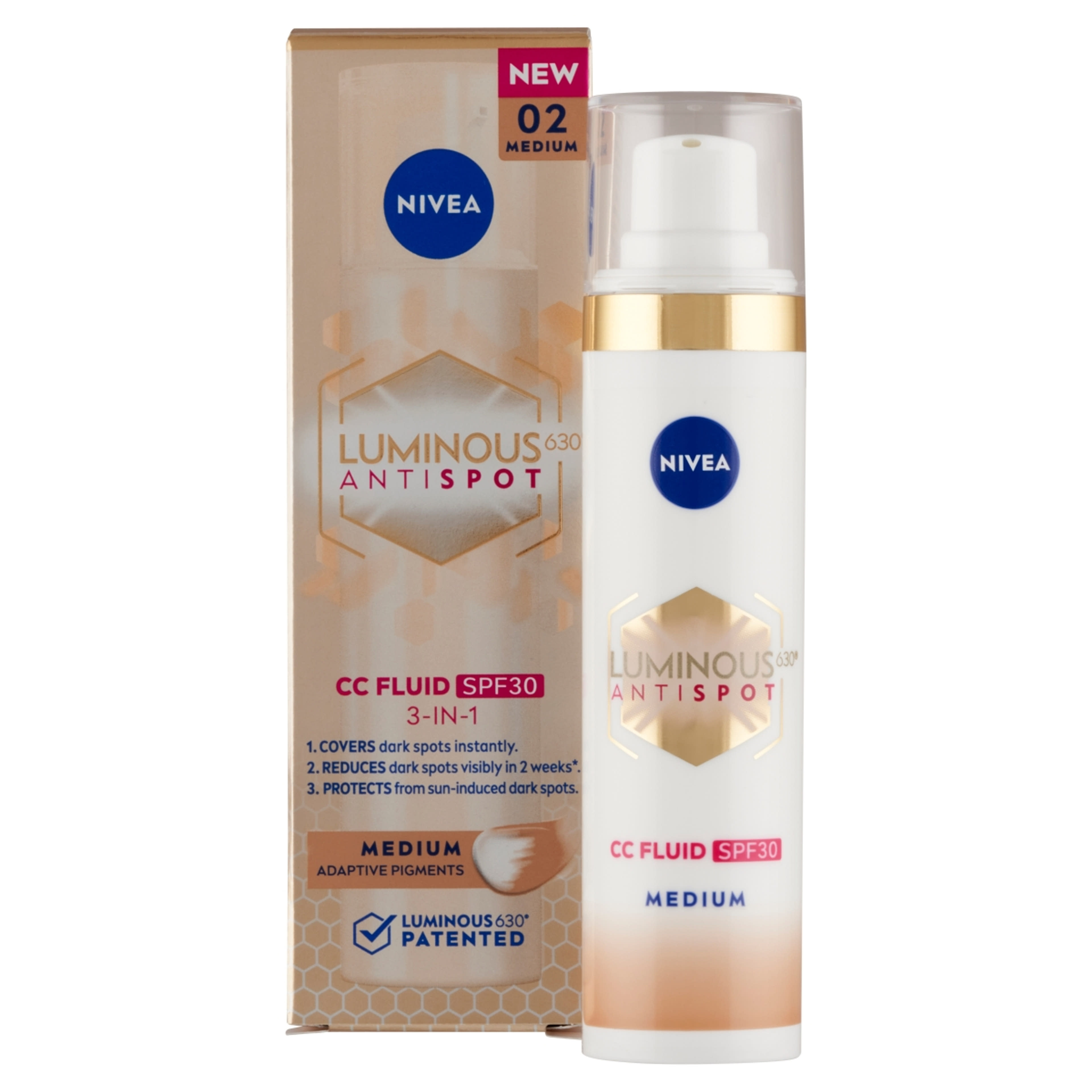 Nivea Luminous630 pigmentfoltok elleni CC fluid SPF30 /közepes árnyalat - 40 ml-2
