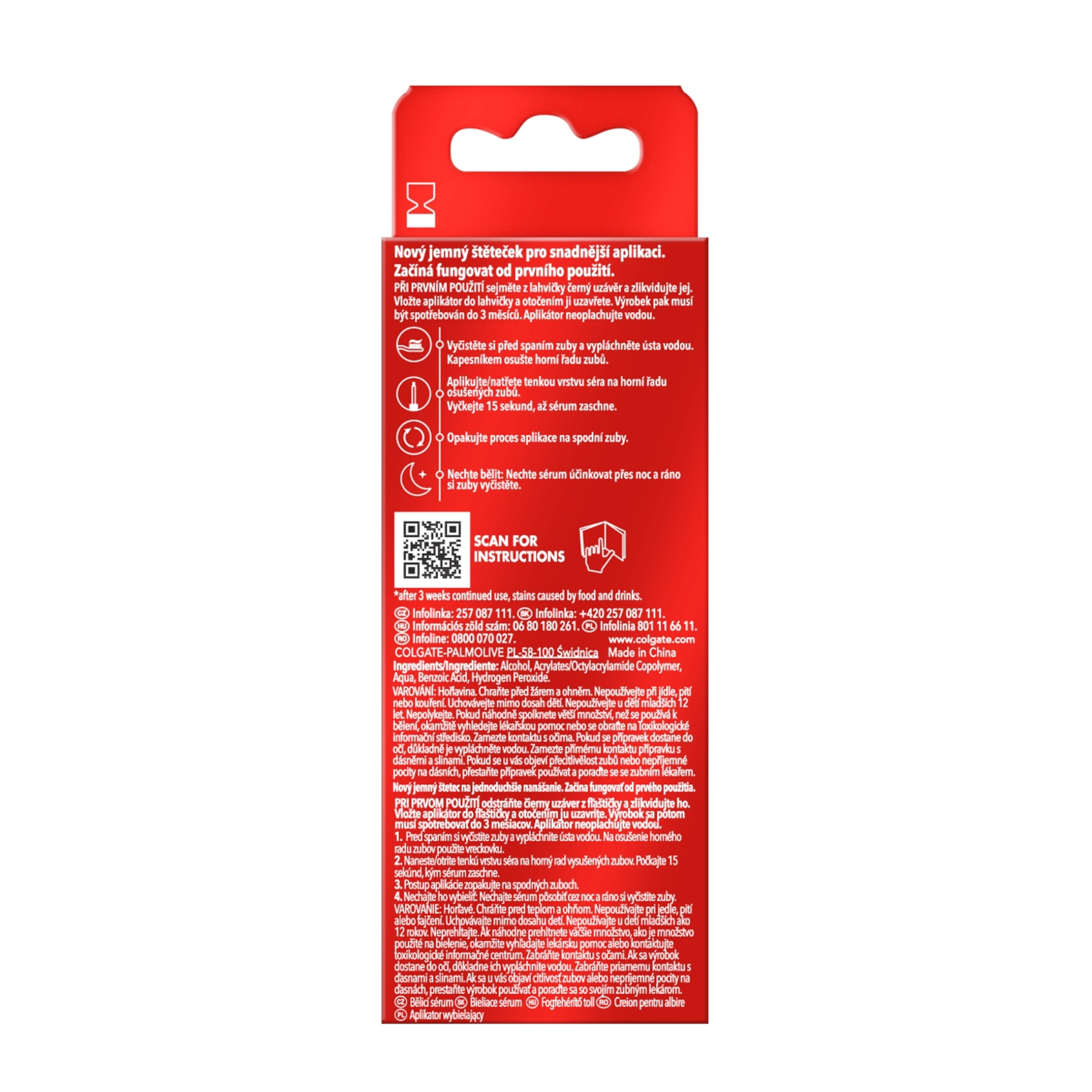 Colgate Max White éjszakai fogfehérítő szérum ecsettel - 2,5 ml-4