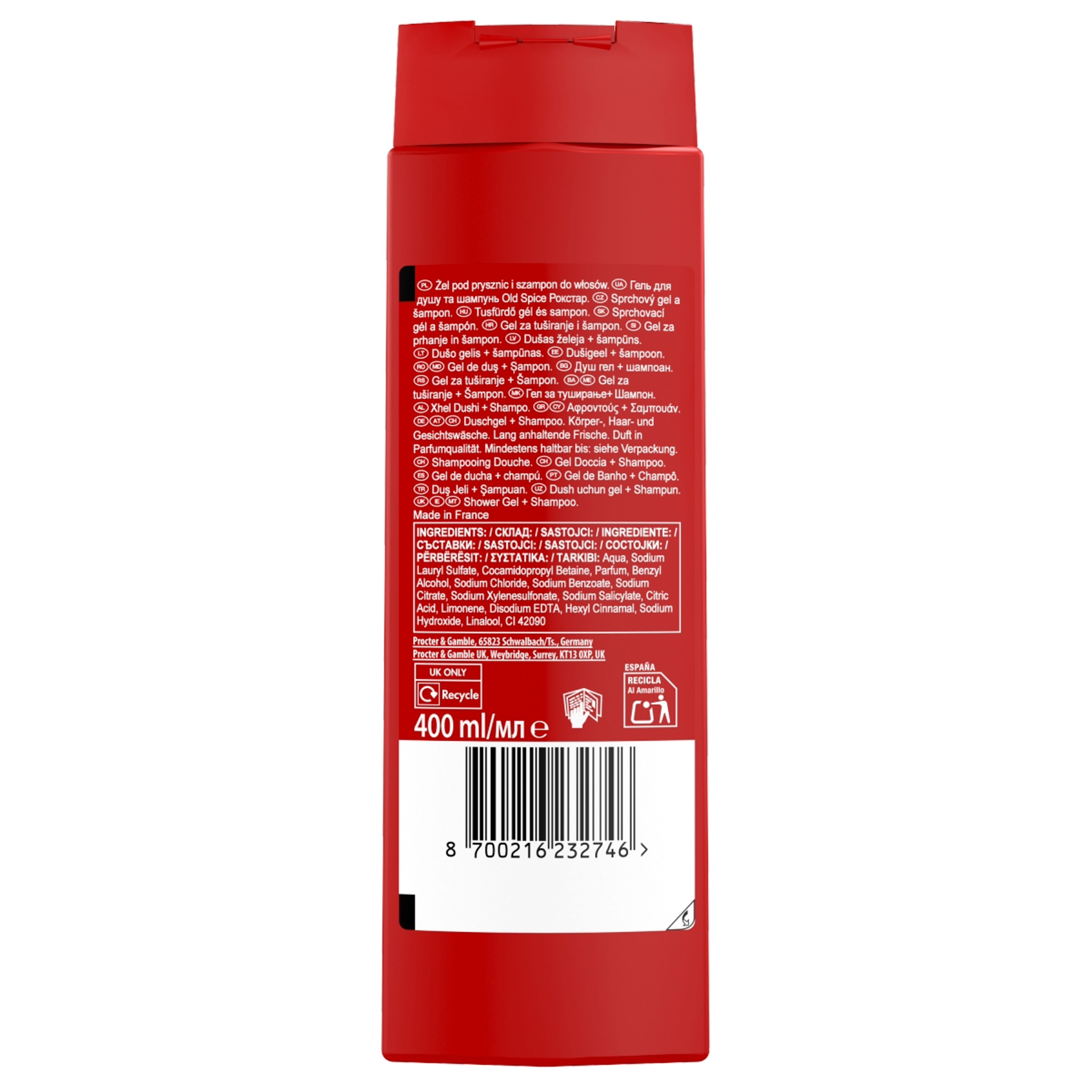Old Spice Rockstart tusfürdő - 400 ml-2