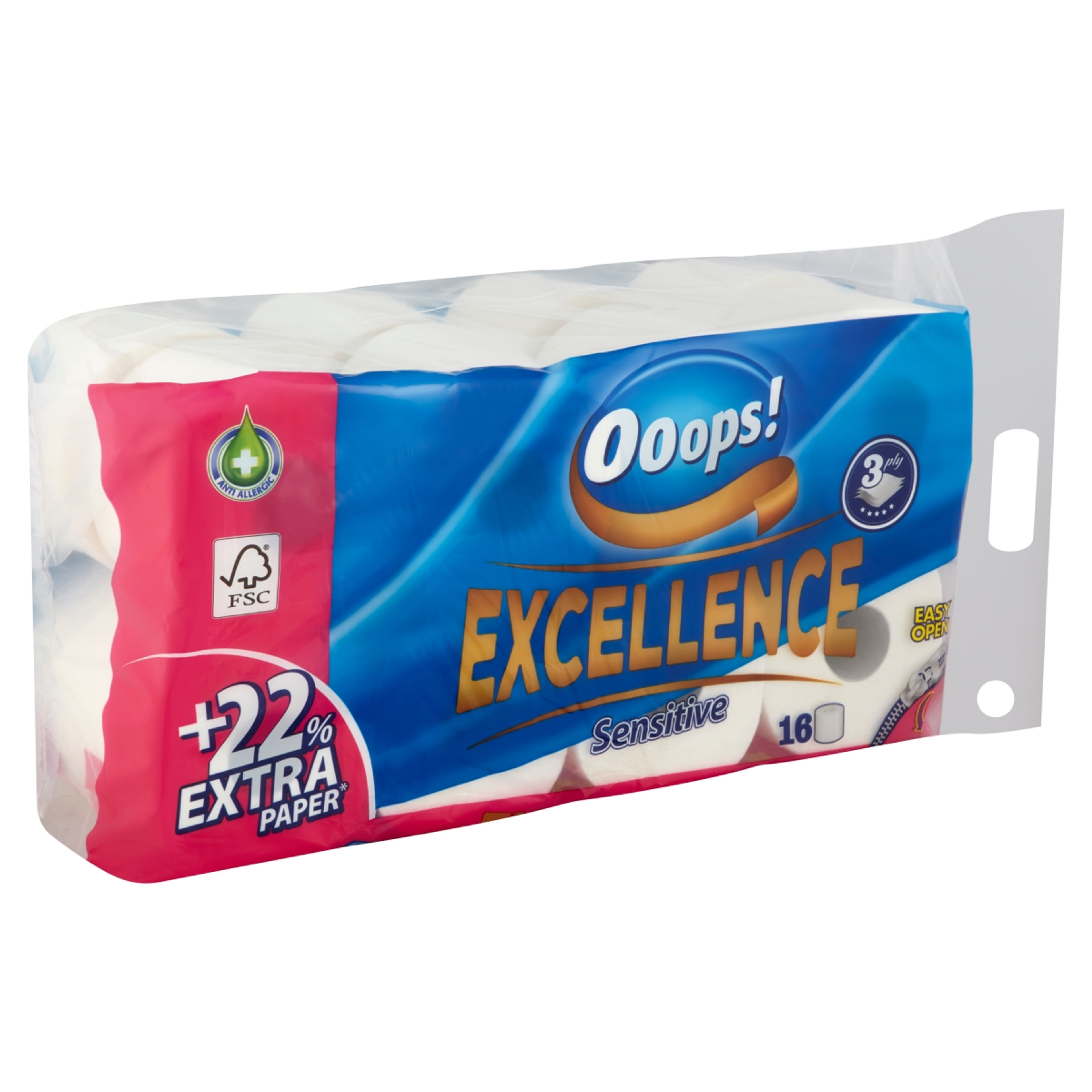 Ooops! Excellence 3 Rétegű Toalettpapír - 16 db-2