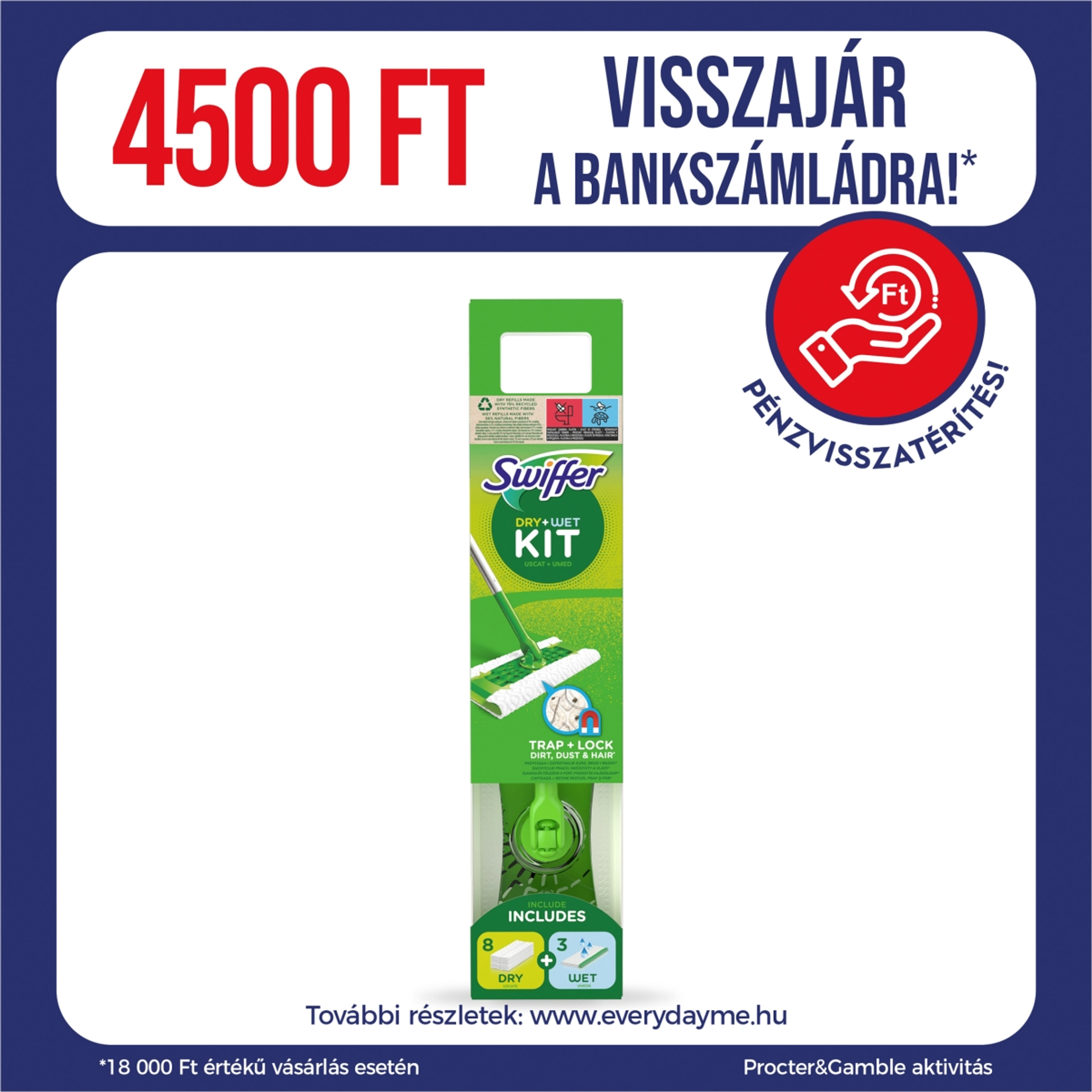 Swiffer Sweeper kezdőszett száraz+nedves - 1 db