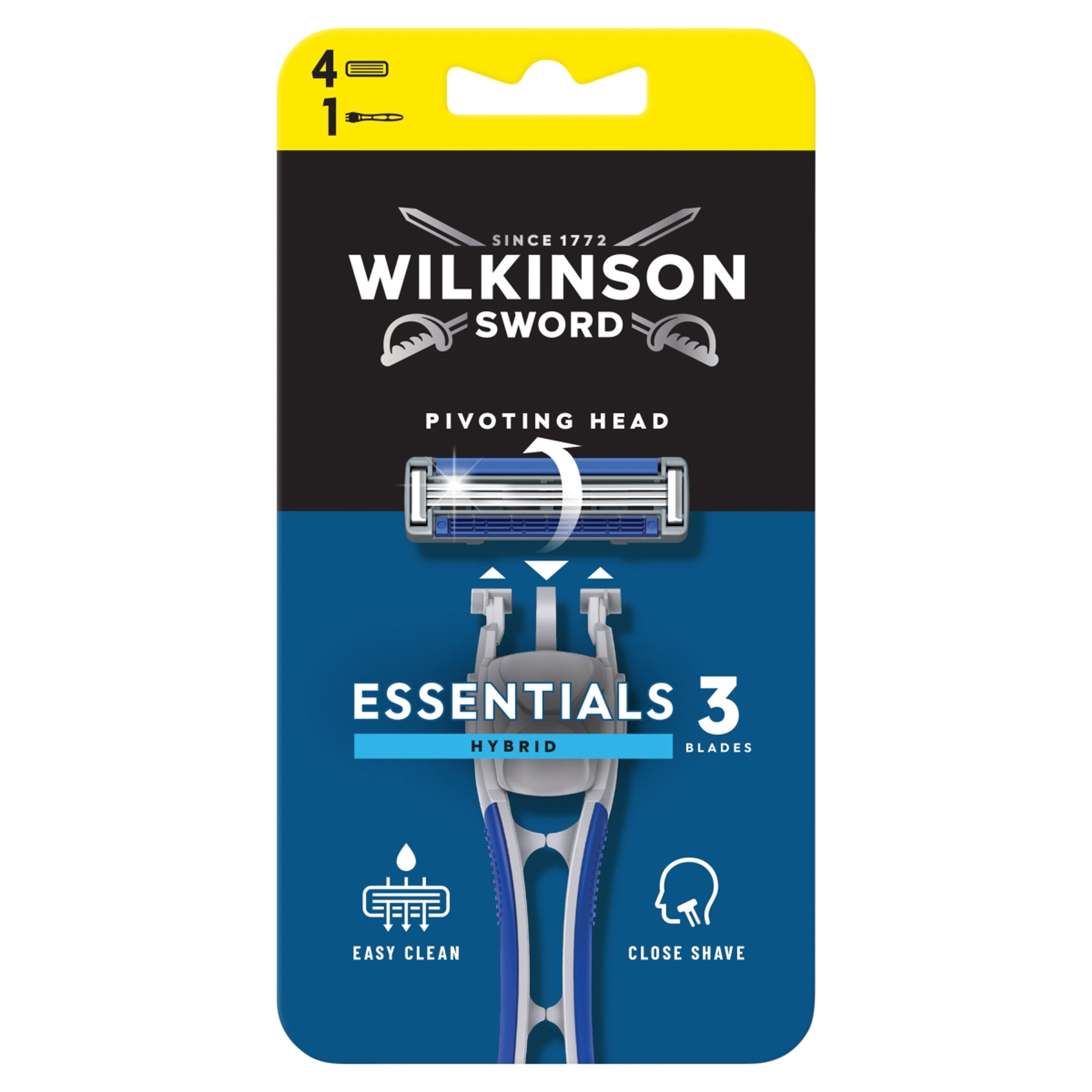 Wilkinson Essential Hybrid borotva készülék 4 betéttel - 1 db