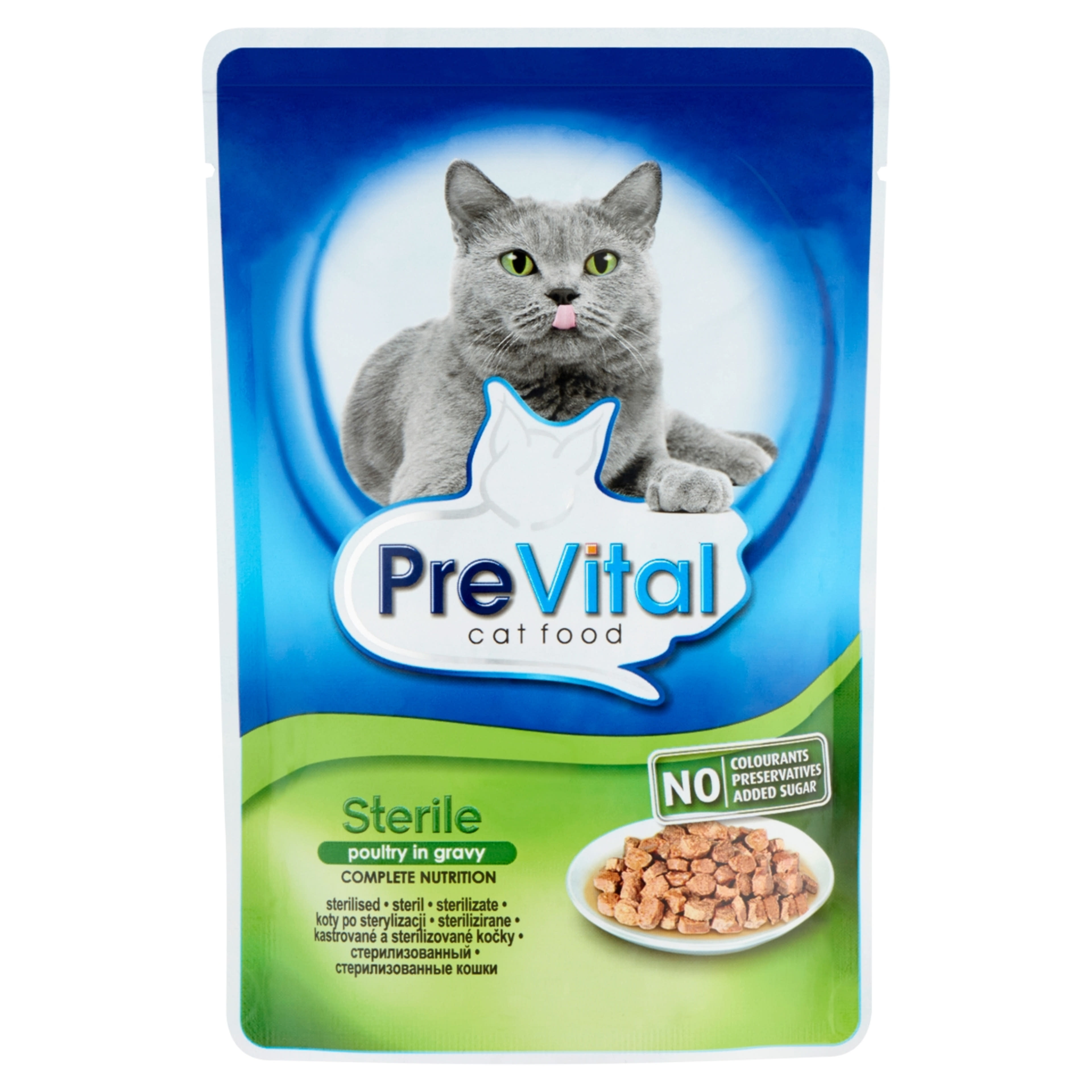 PreVital felnőtt teljes értékű alutasak macskáknak, steril - 100 g-1