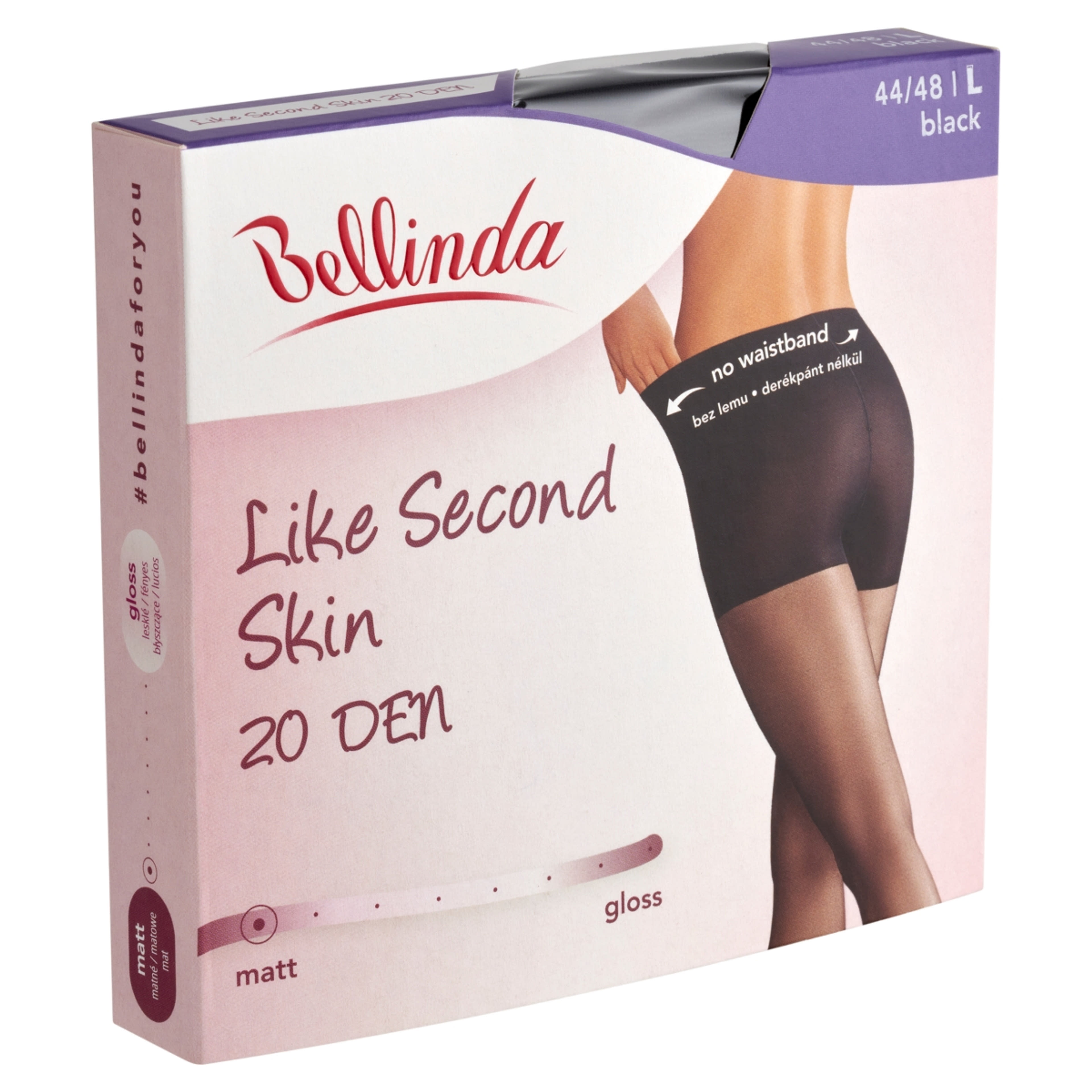 Bellinda Like Second Skin harisnya 20Den fekete, L-es méret - 1 db-3