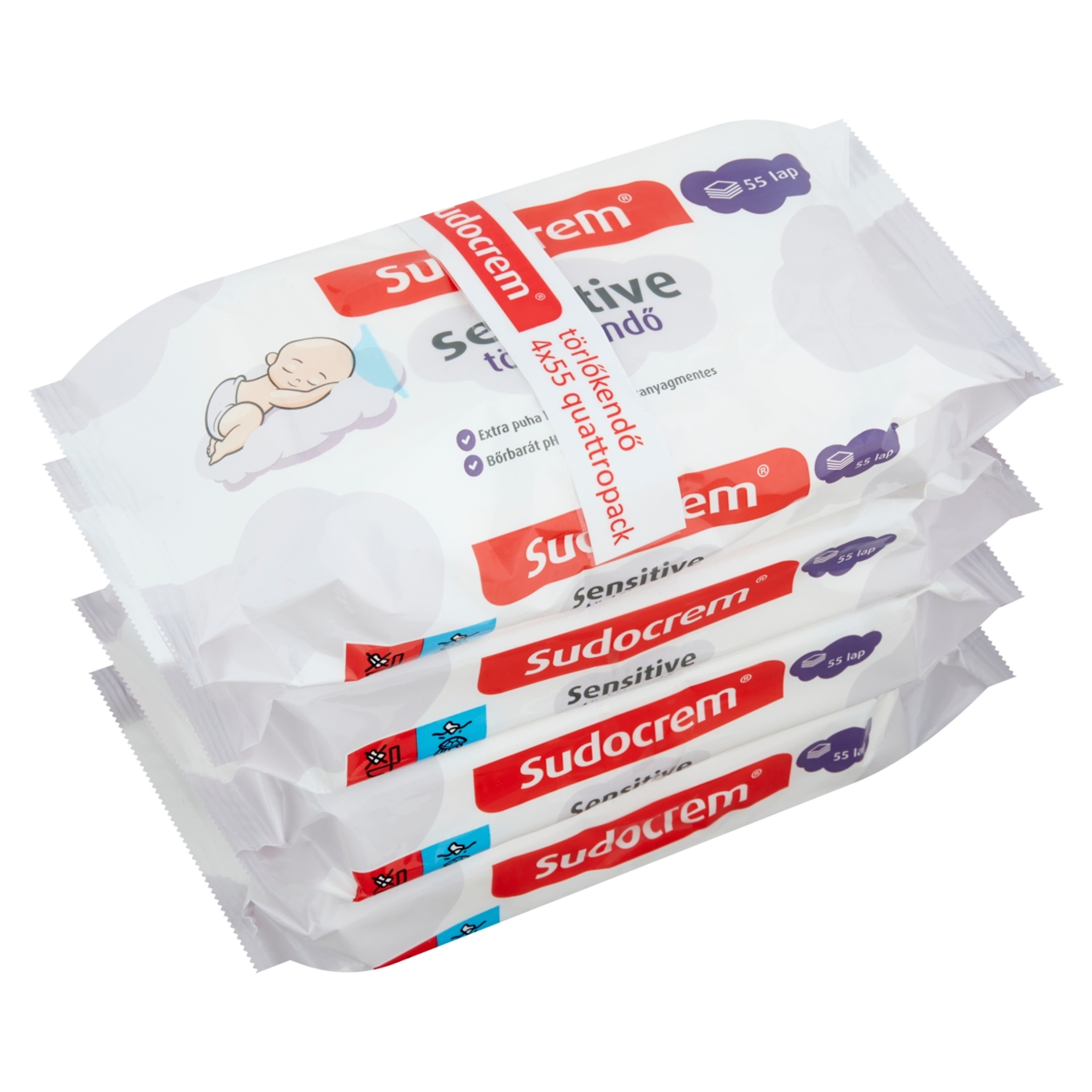 Sudocrem Sensitive Törlőkendő - (4x55db) 220 db-2