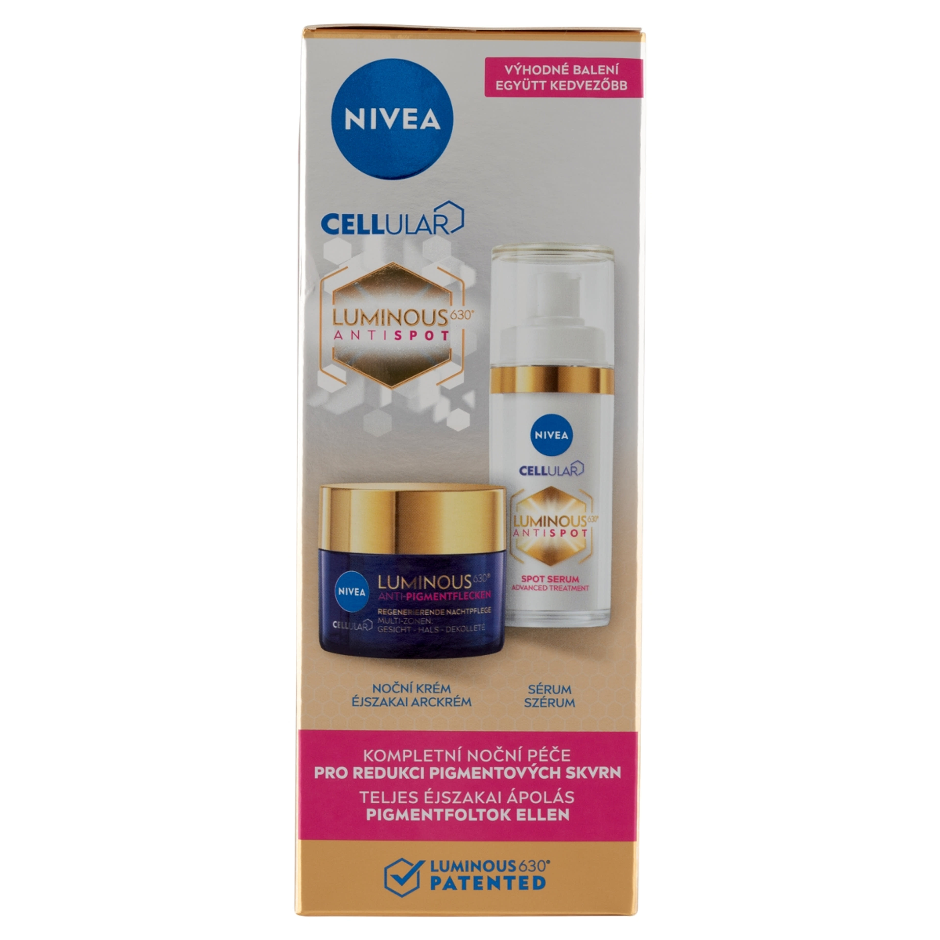 Nivea Cellular Luminous 630 pigmentfoltok ellei krém és szérum duopack 2 db - 80 ml