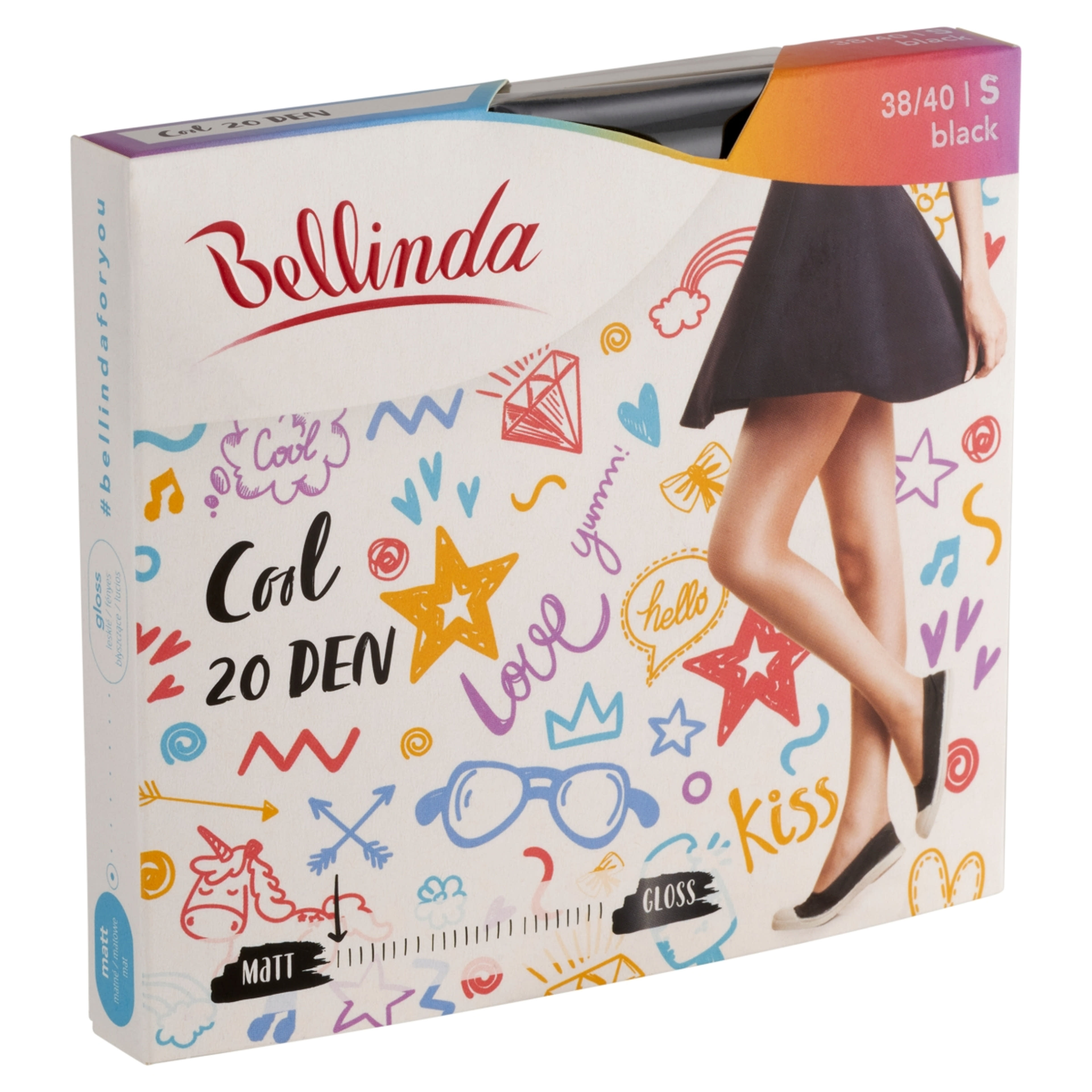 Bellinda Cool 20 Den Fekete S Harisnya - 1 db-2