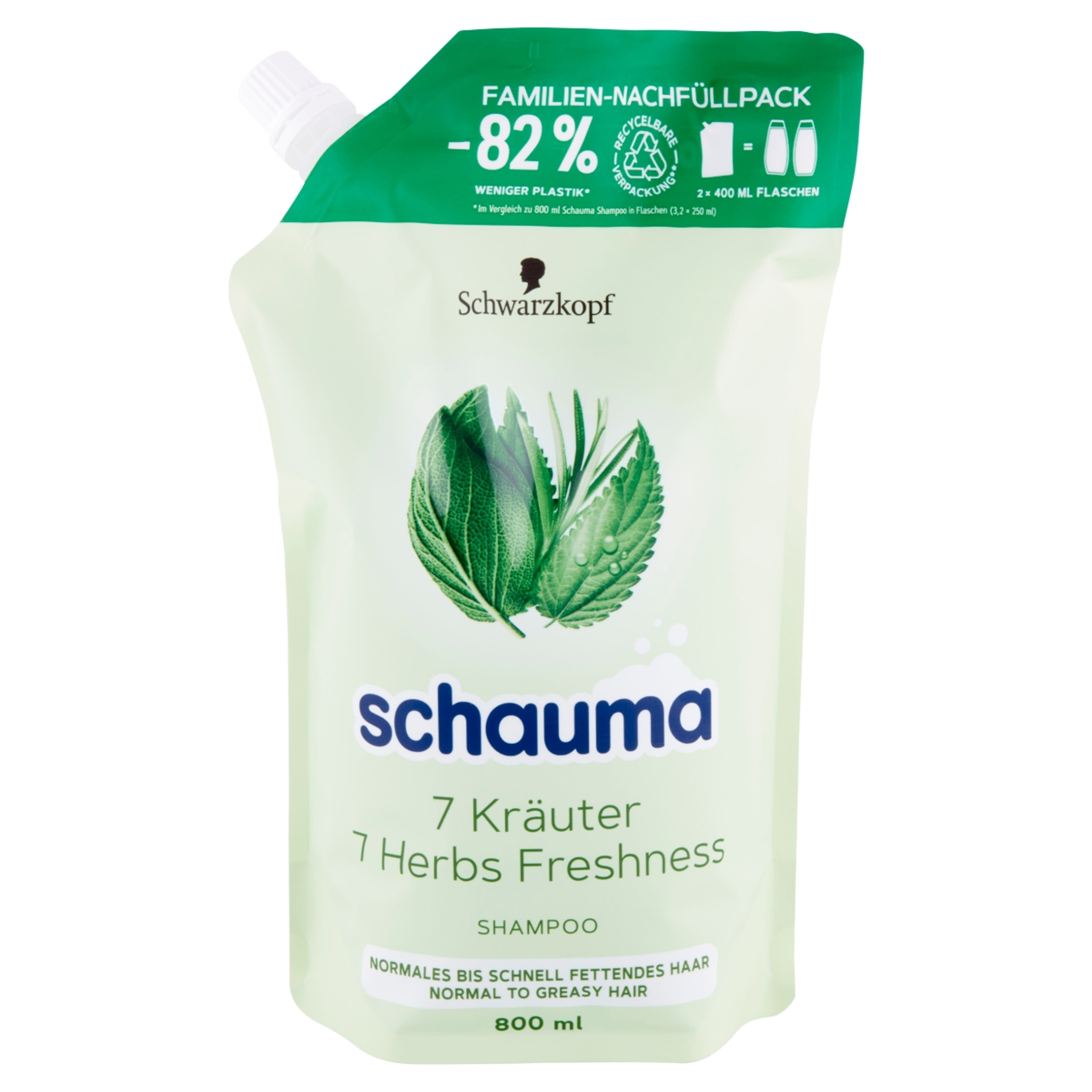 Schauma 7 Gyógynövény sampon, utántöltő - 800 ml-2