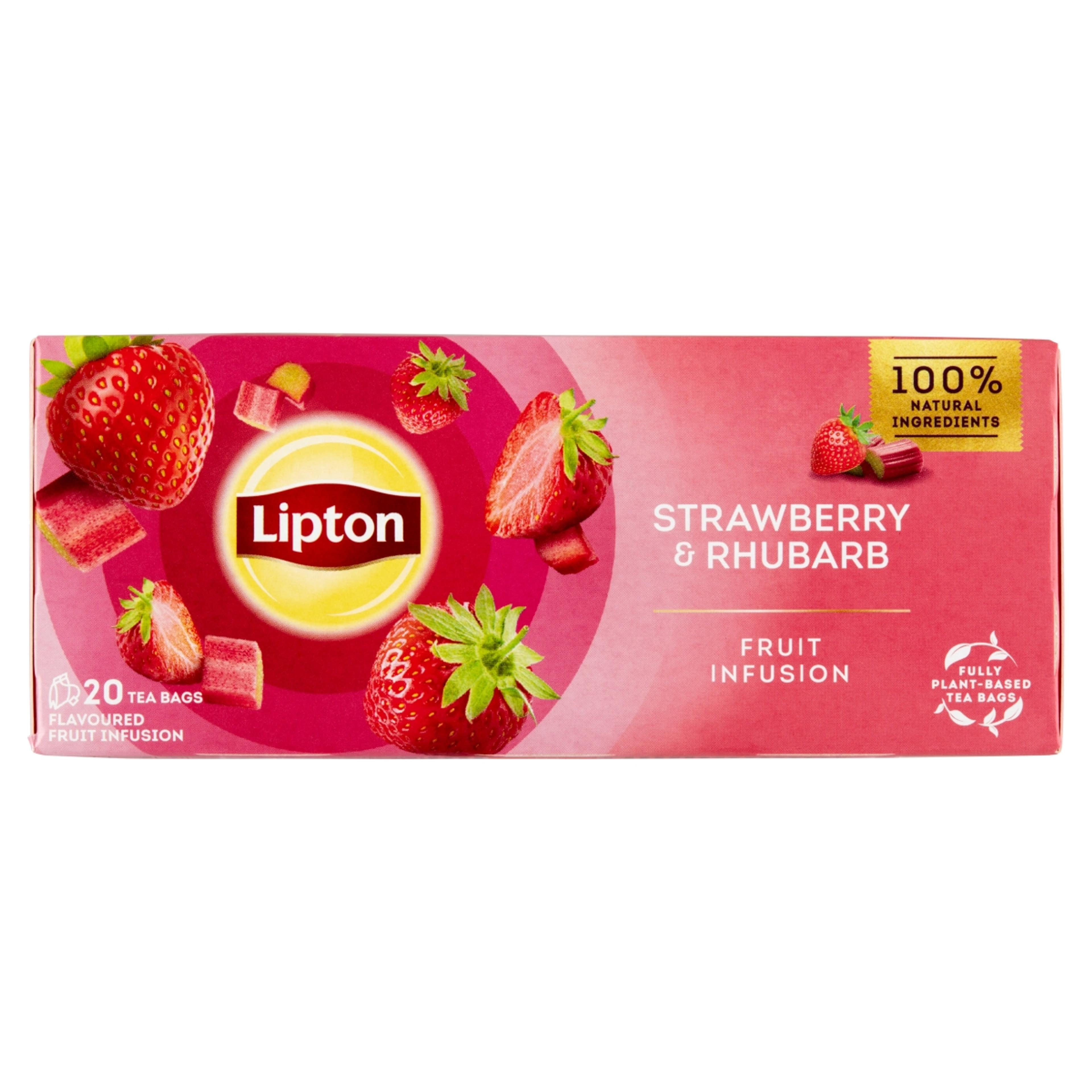 Lipton Fruit Infusion Strawberry & Rhubarb ízesített gyümölcstea - 20 db-1