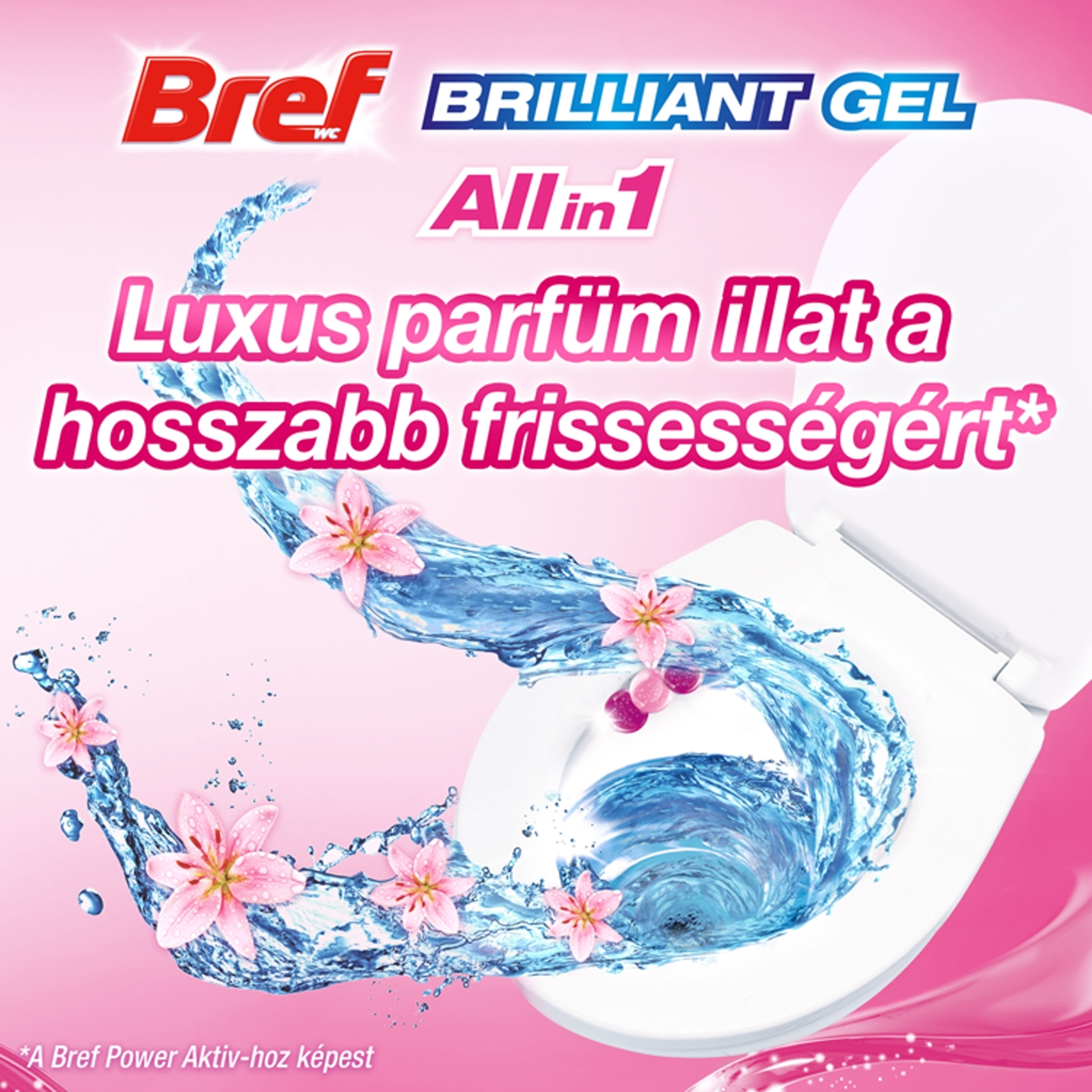 Bref Brilliant Gel Spring Rain WC illatosító (3x42 g) - 126 g-3