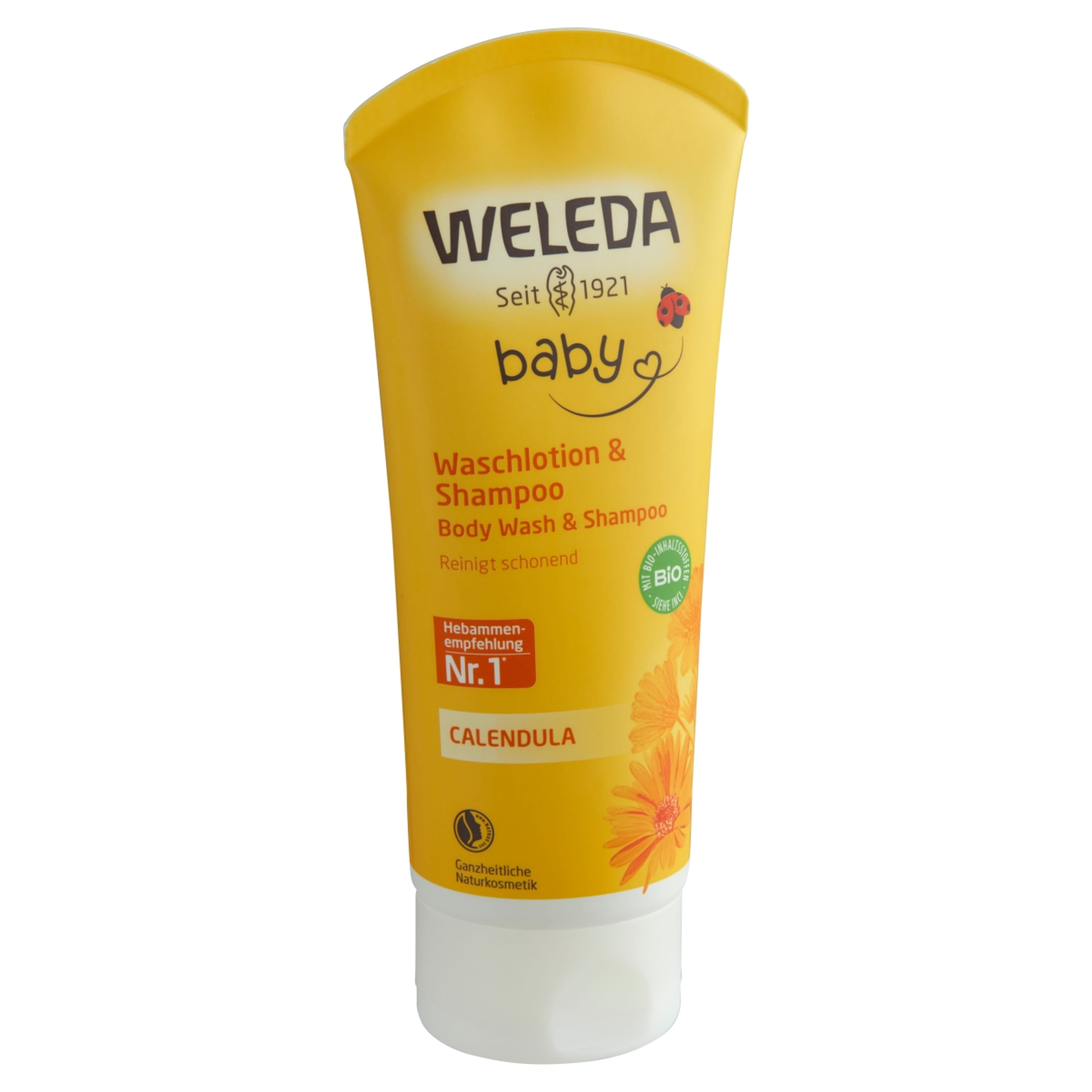 Weleda Bio Natur Baba Tusfürdő és Sampon, körömvirágos - 200 ml-2