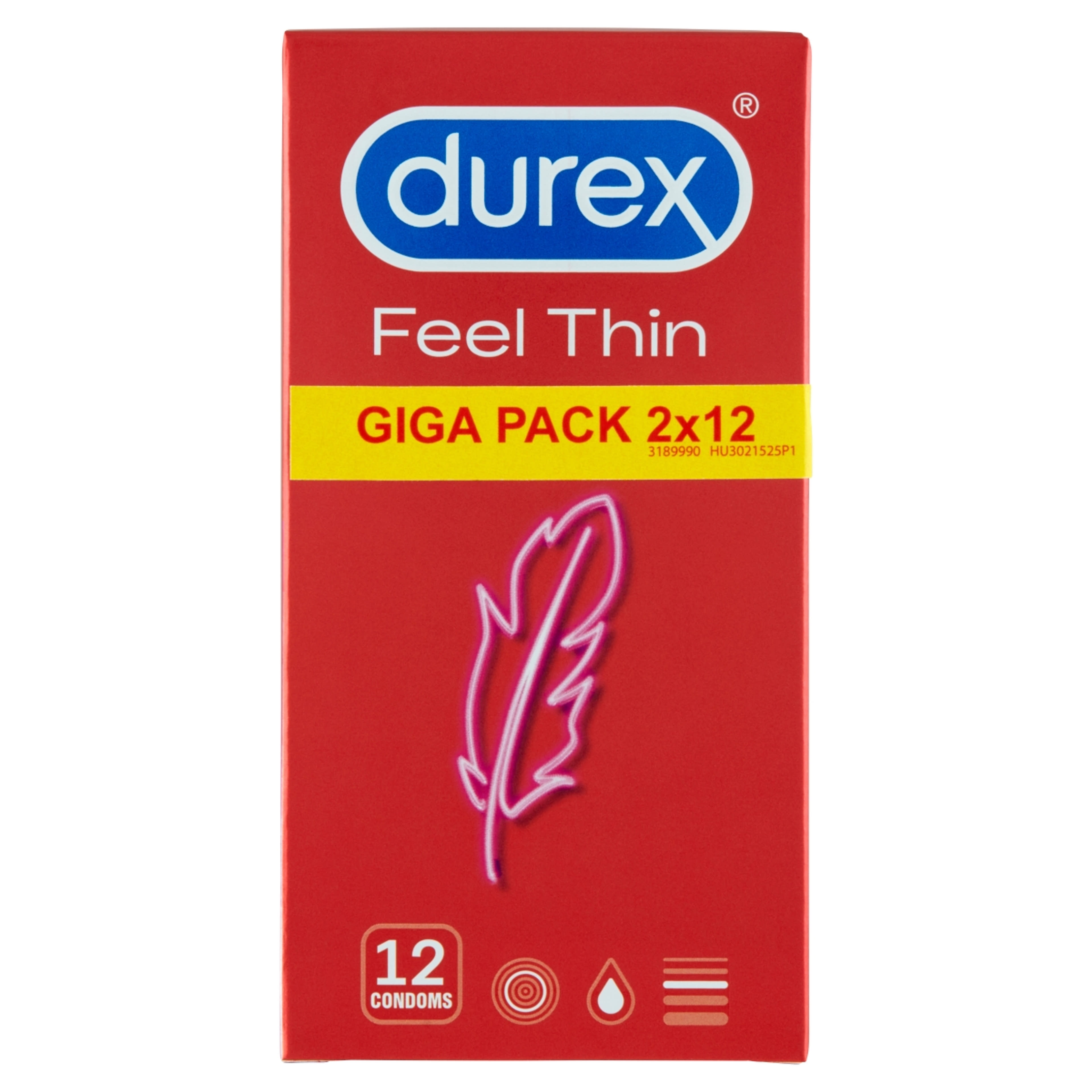 Durex Feel Thin óvszer - 2x12 db