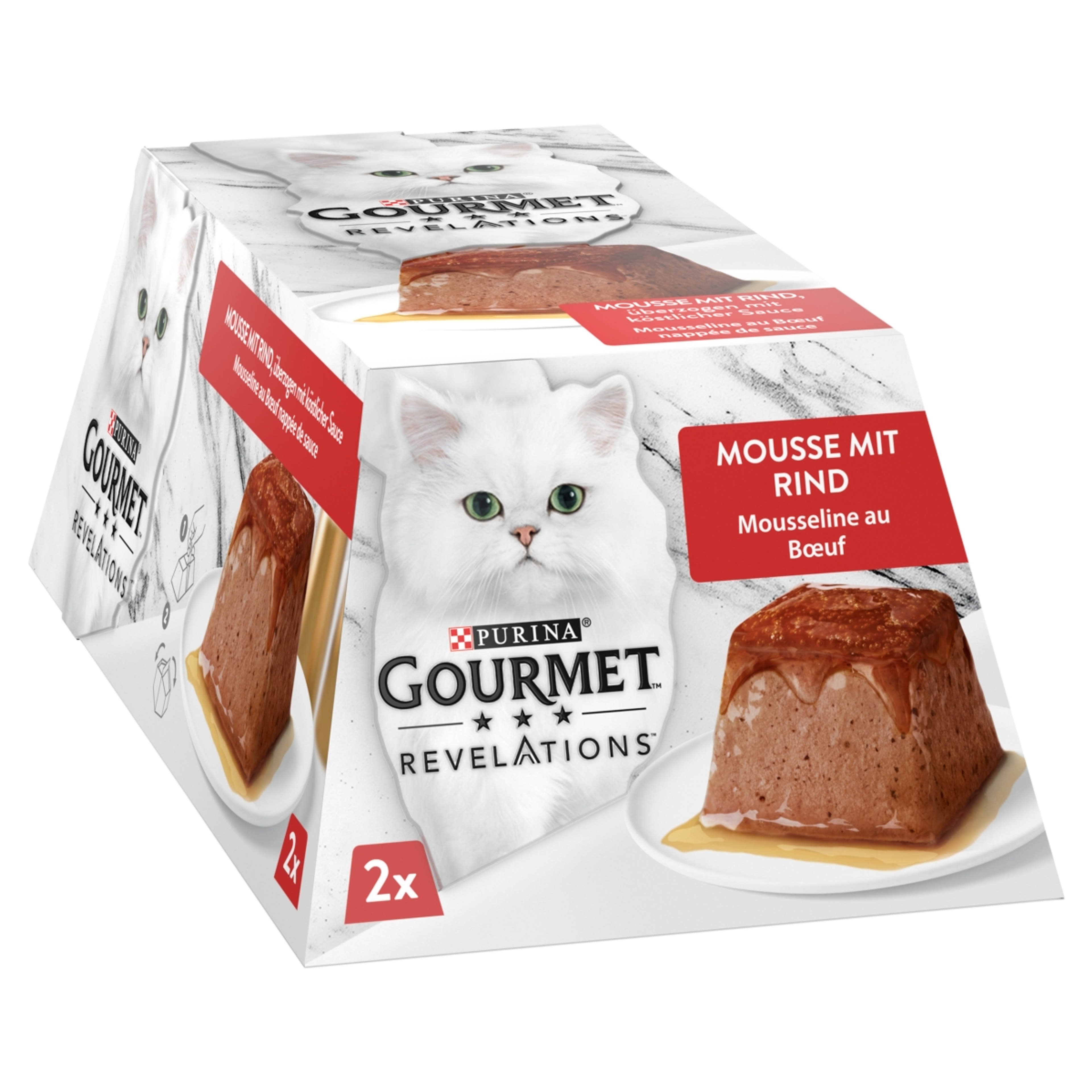 Purina Gourmet Revelations pástétom marhával és szósszal nedves macskaeledel 2 x 57 g - 114 g-2