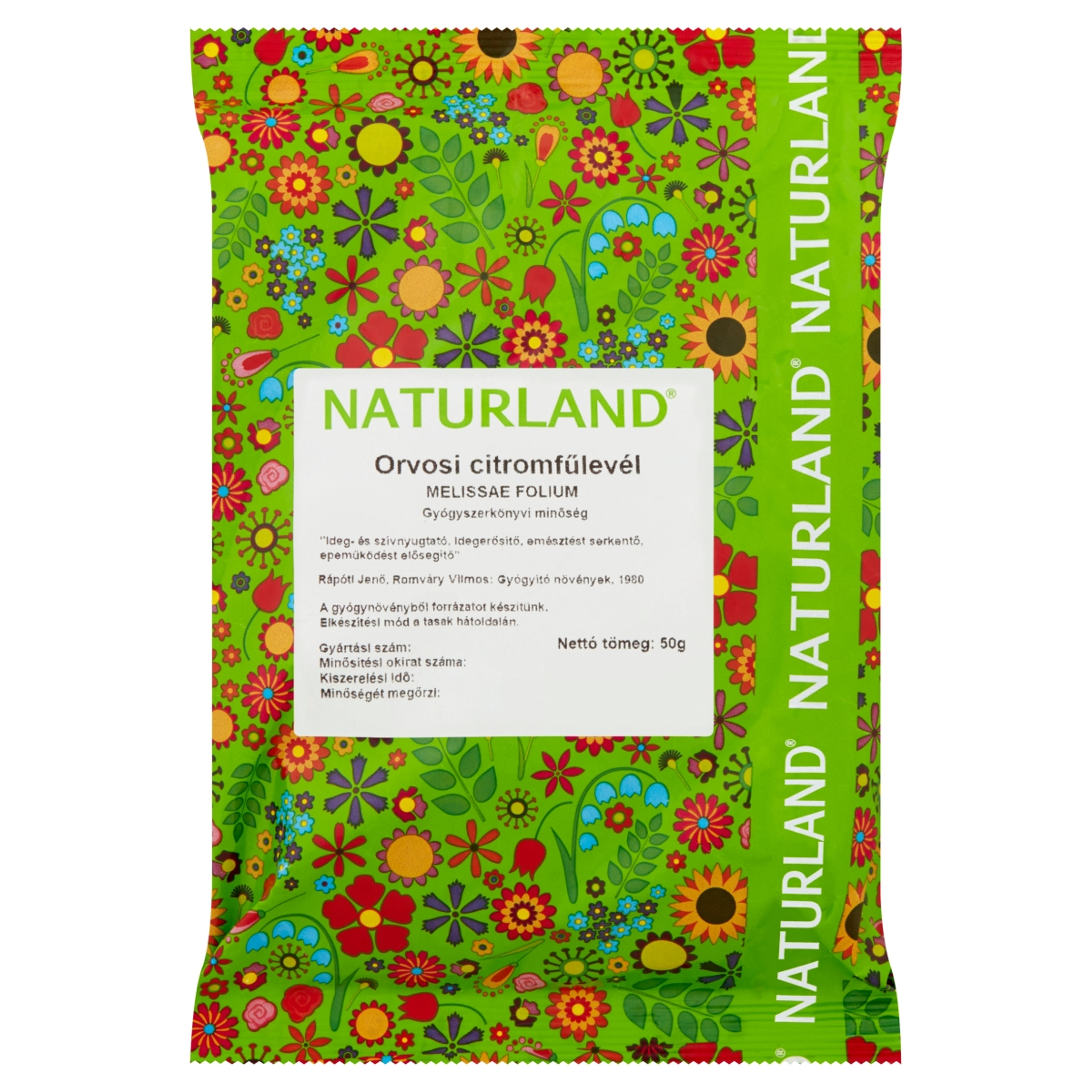 Naturland tasakos Orvosi citromfűlevél tea - 50 g-1