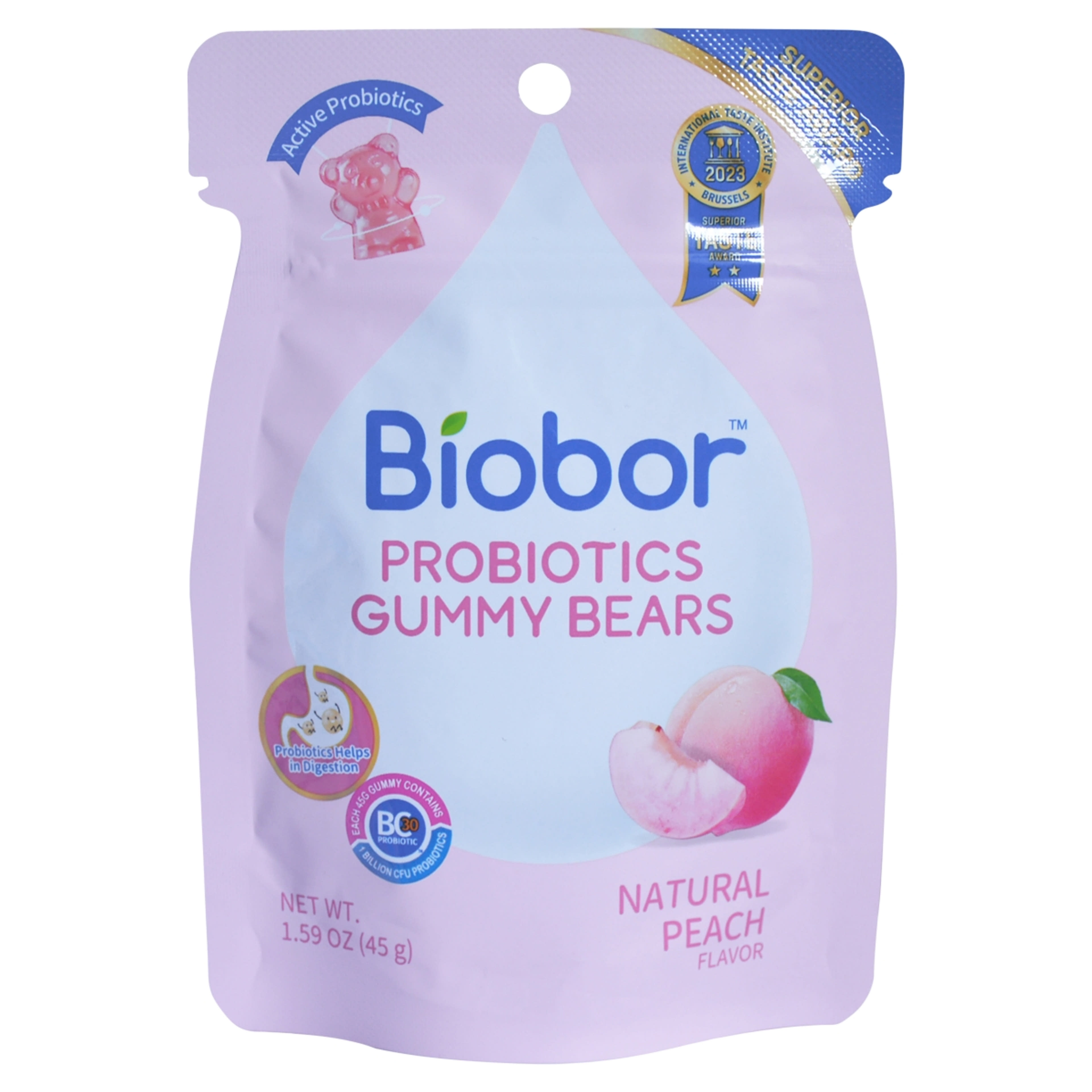 Biobor probiotikus gumicukor őszibarack izű - 45 g