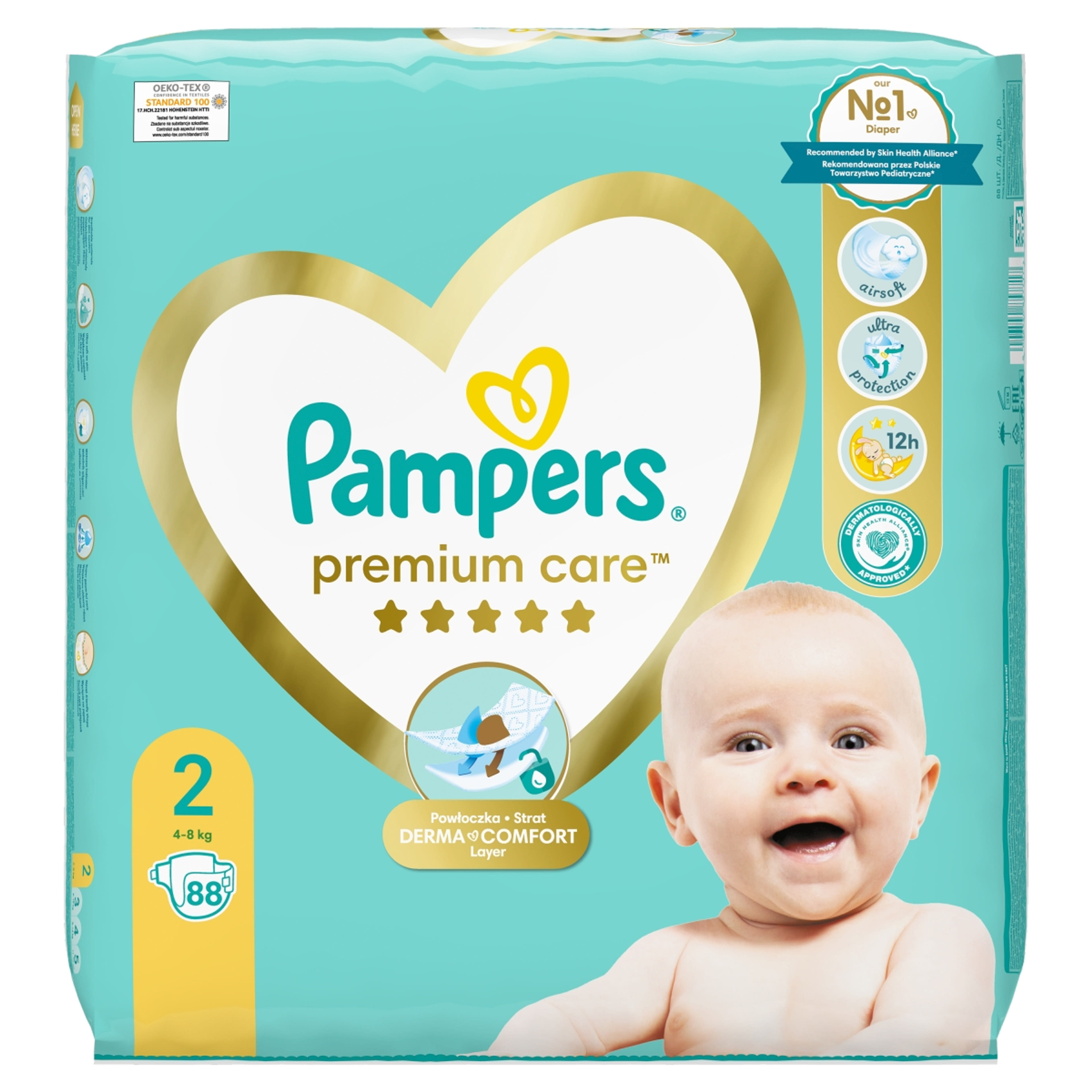 Pampers Premium Care pelenka, 2-es méret, 4kg - 8kg - 88 db-1