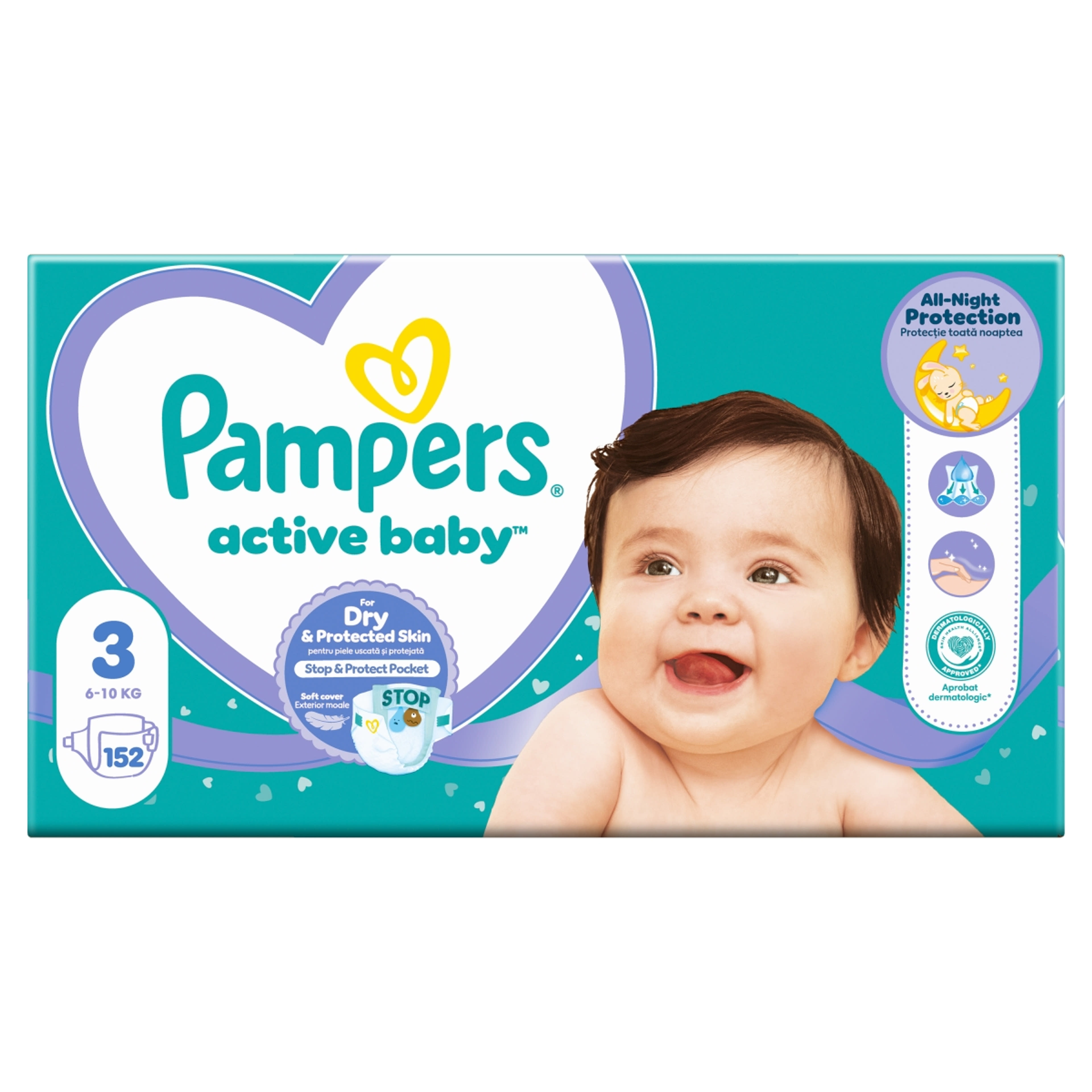 Pampers active baby mega pack+ 3-as 6-10kg - 152 db