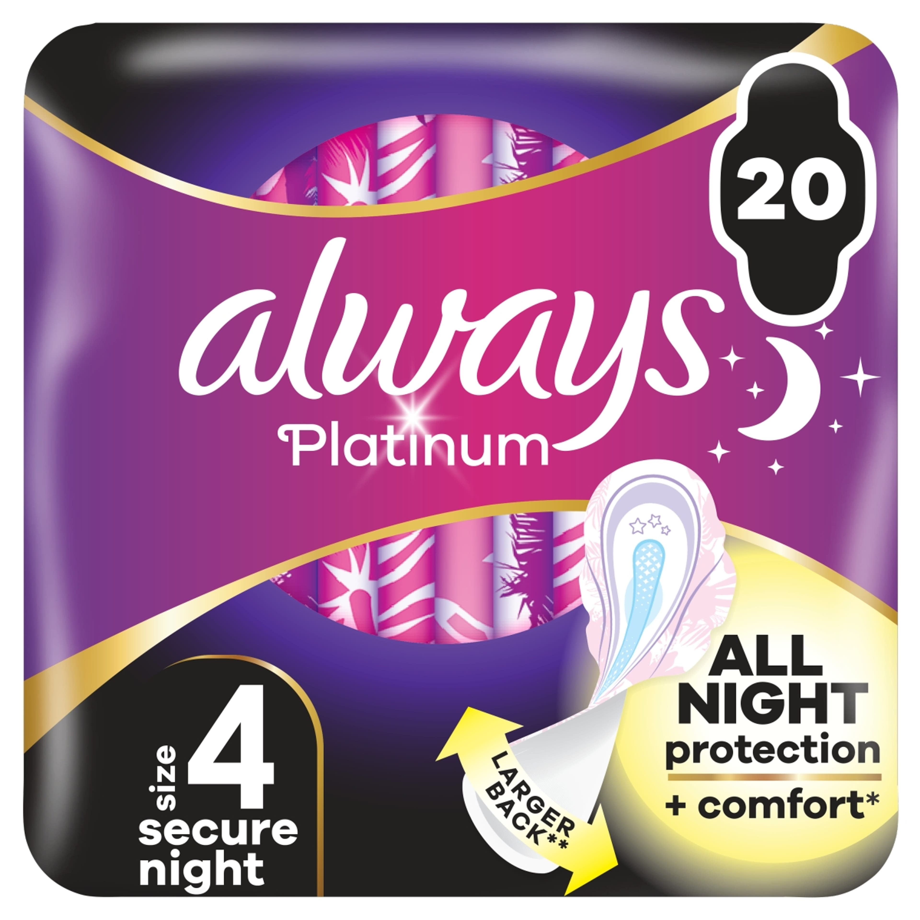 Always Platinum Secure Night egészségügyi betét - 20 db-9