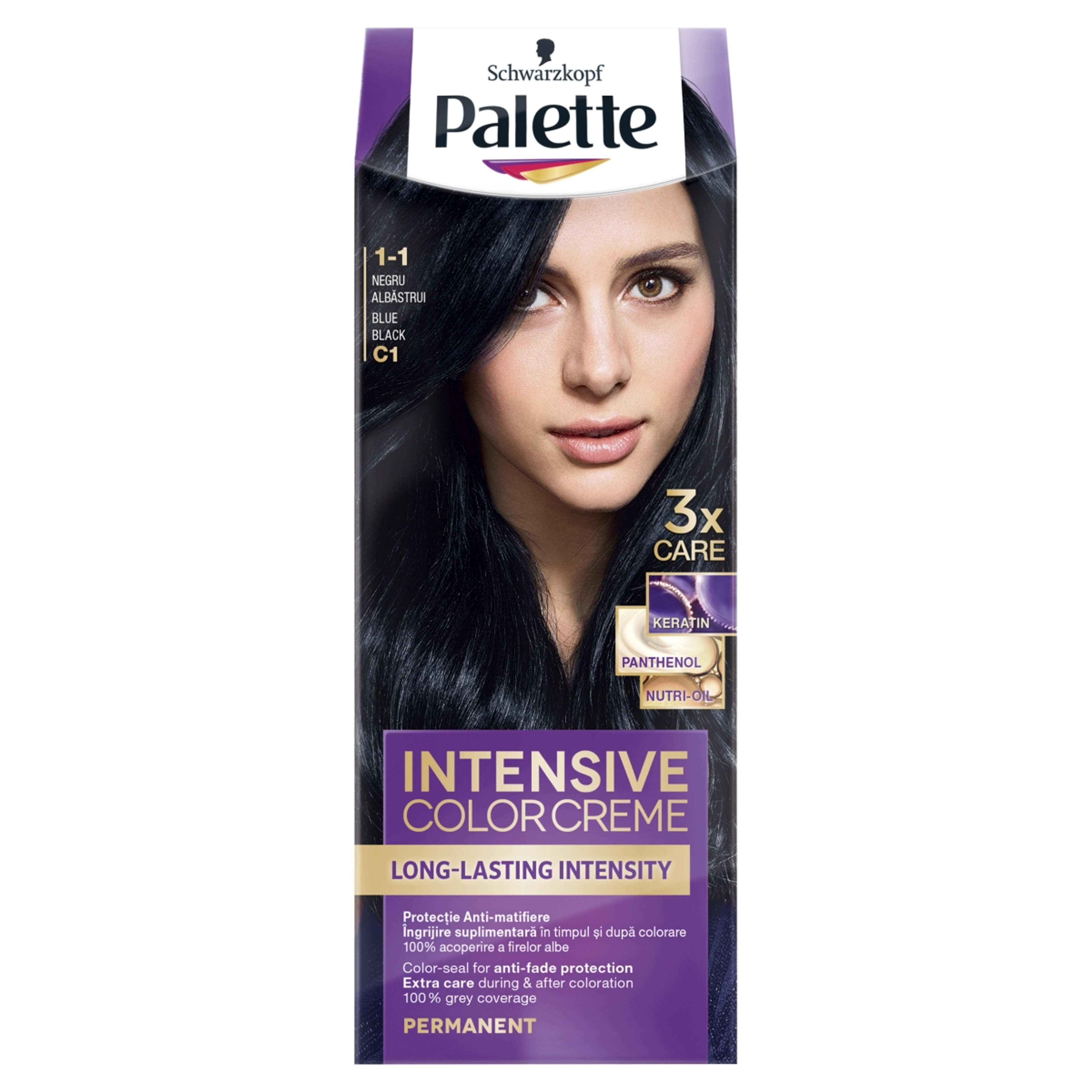 Schwarzkopf Palette Intensive Color Creme hajfesték C1 zafírfekete - 1 db-1