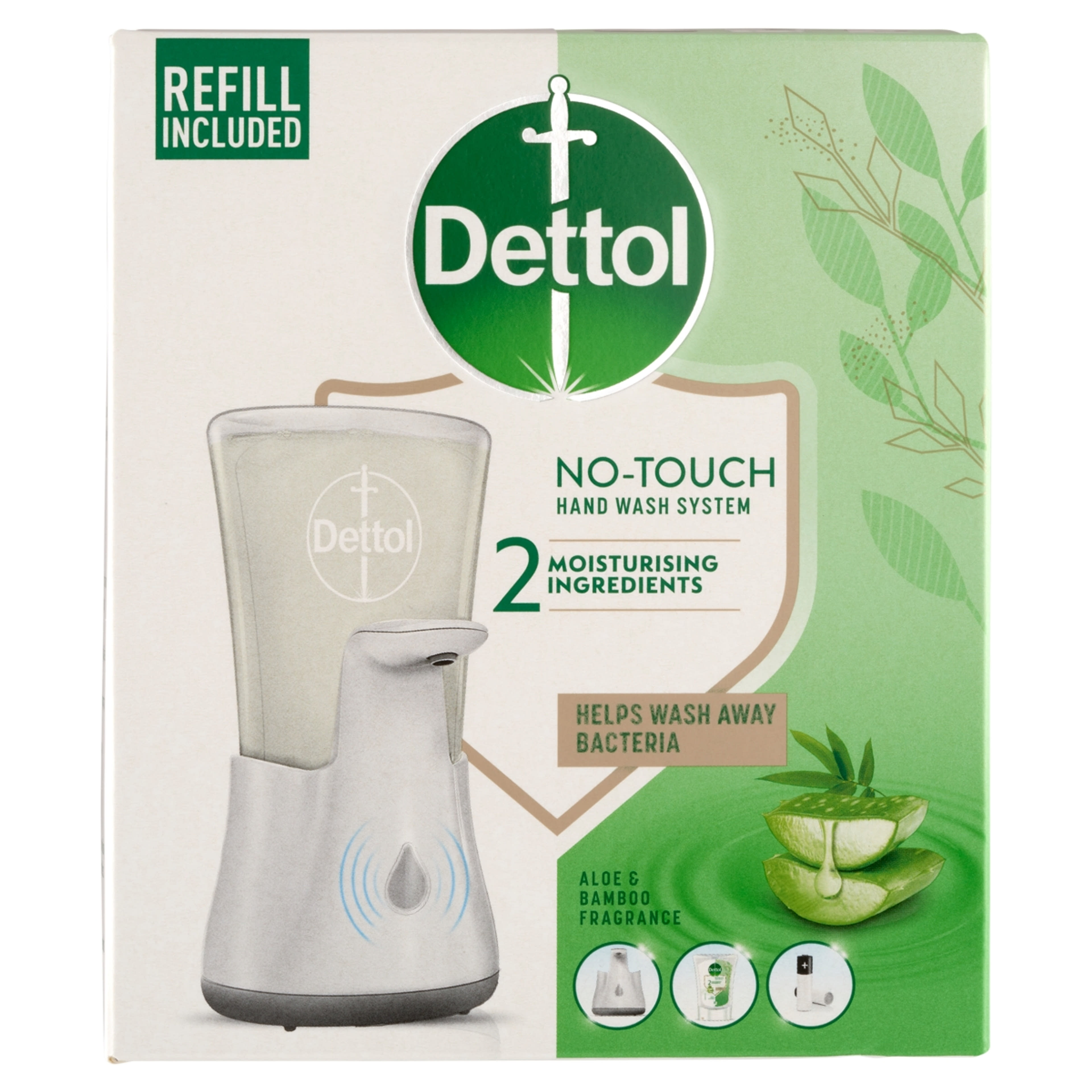 Dettol érintés nélküli kézmosó készülék+utántöltő aloe vera - 1 db-1