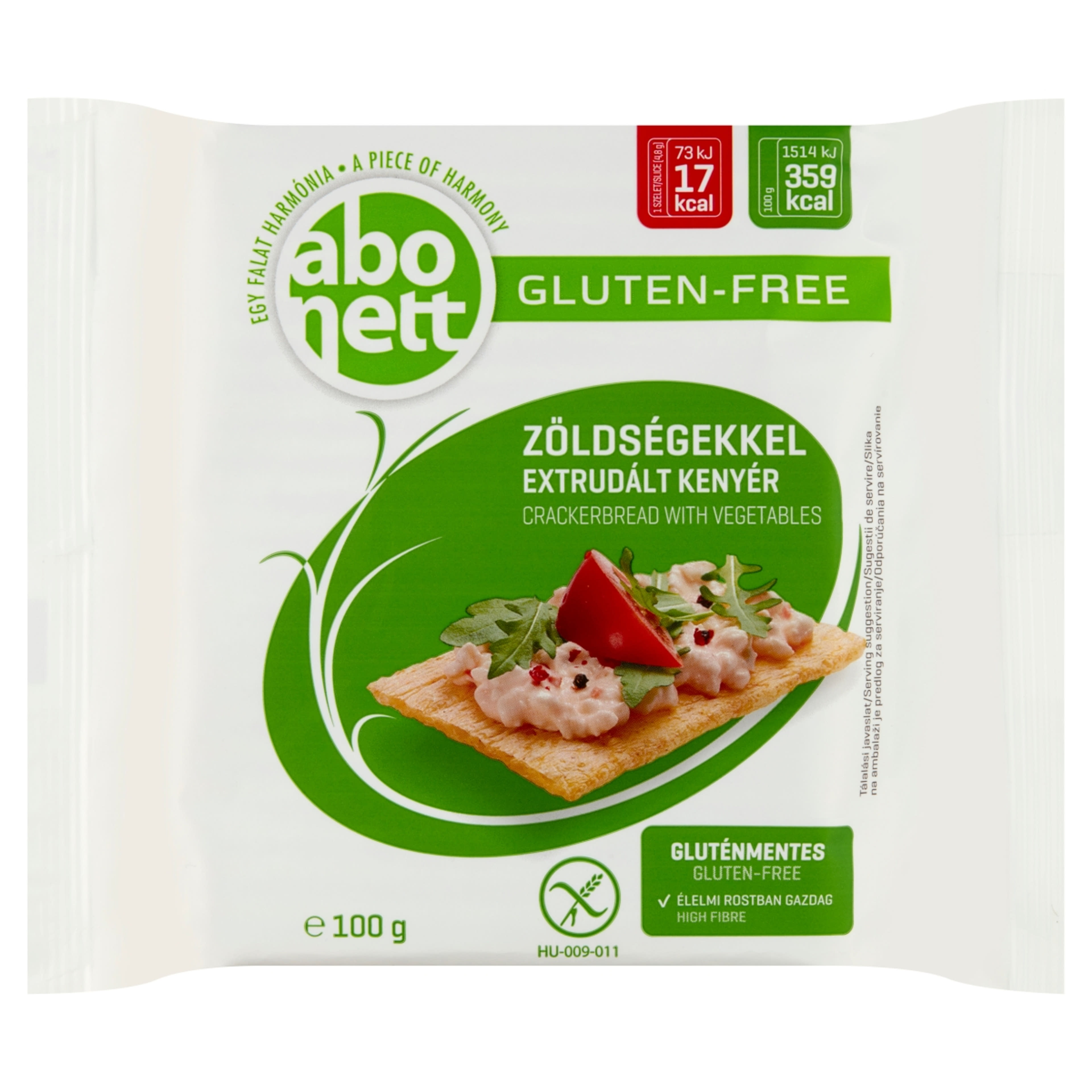 Abonett extrudált kenyér zöldségekkel gluténmentes - 100 g-1