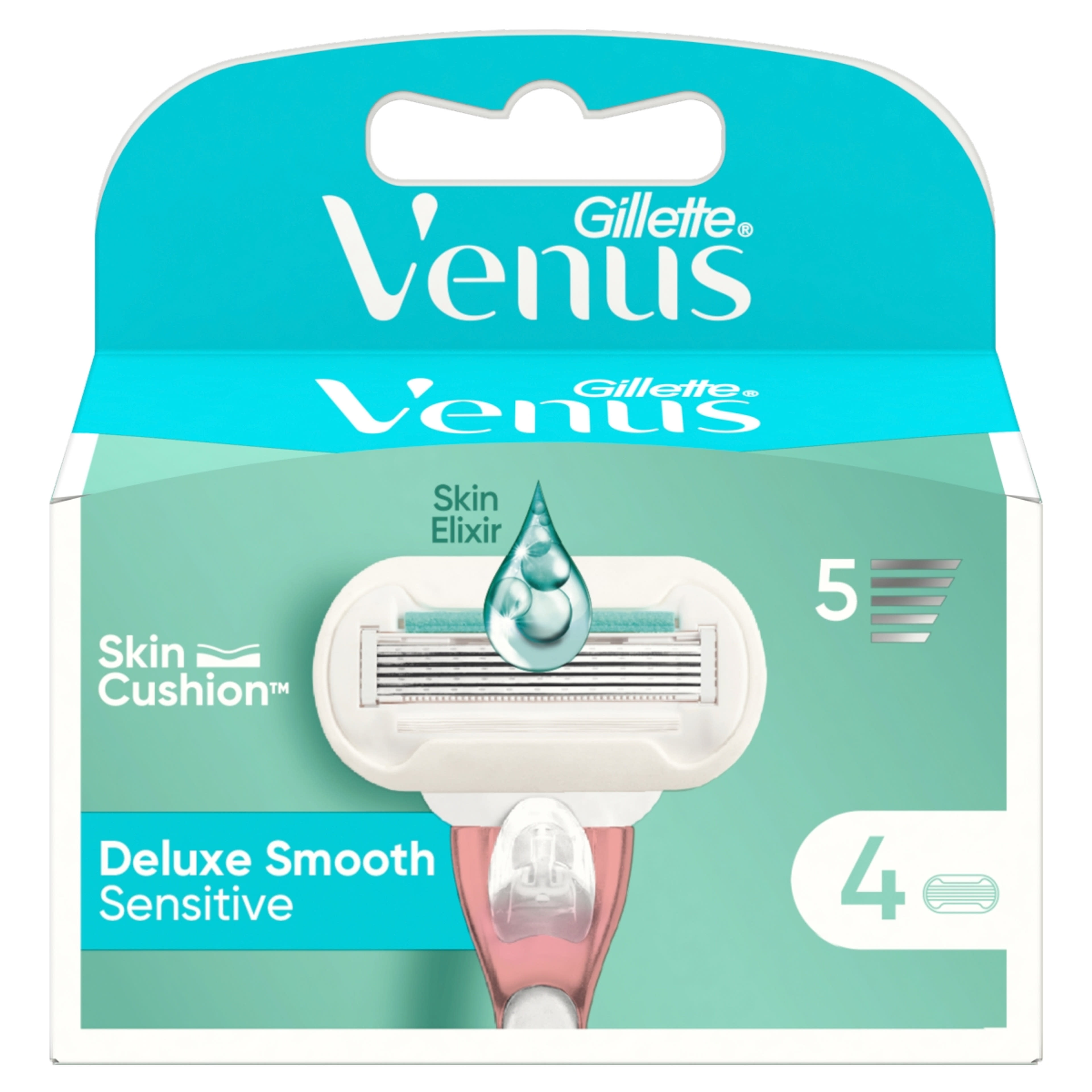 Gillette venus extra smooth sensitive borotva betét 5 pengés - 4 db-1