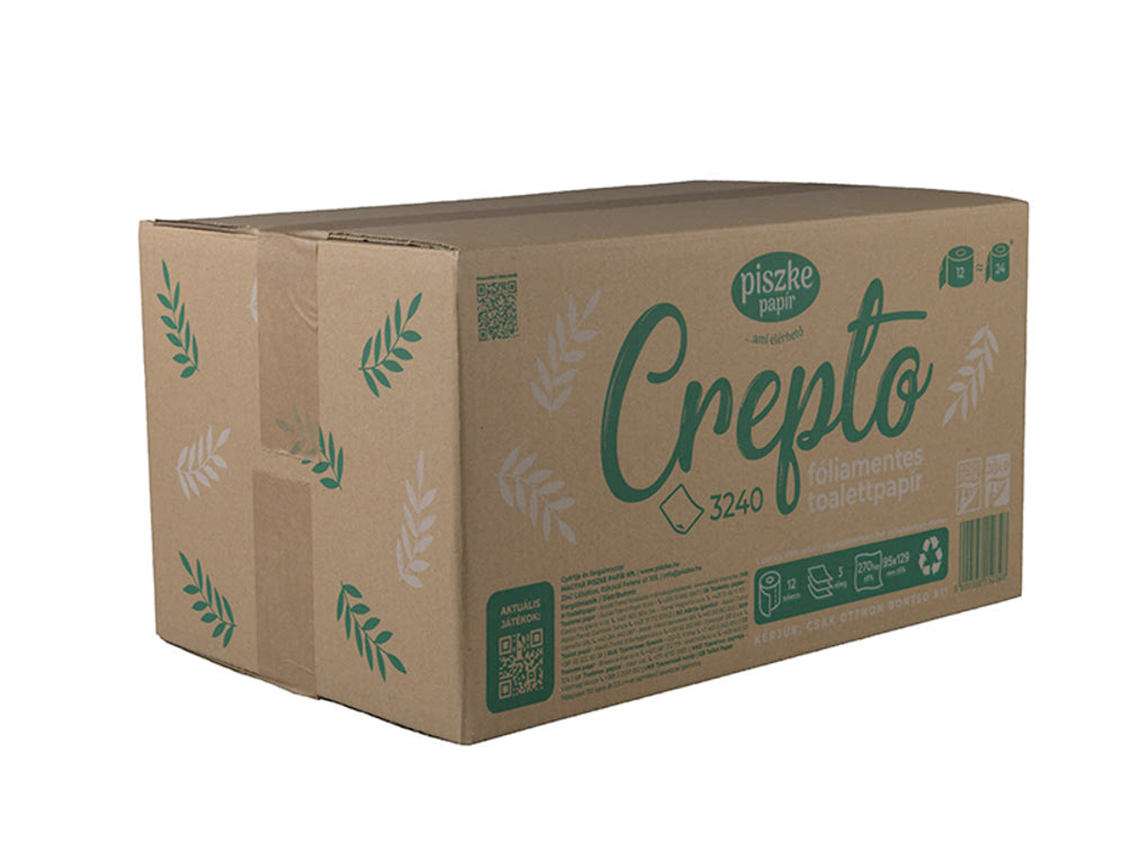 Crepto3240 fóliamentes toalettpapír 3 rétegű - 12 db