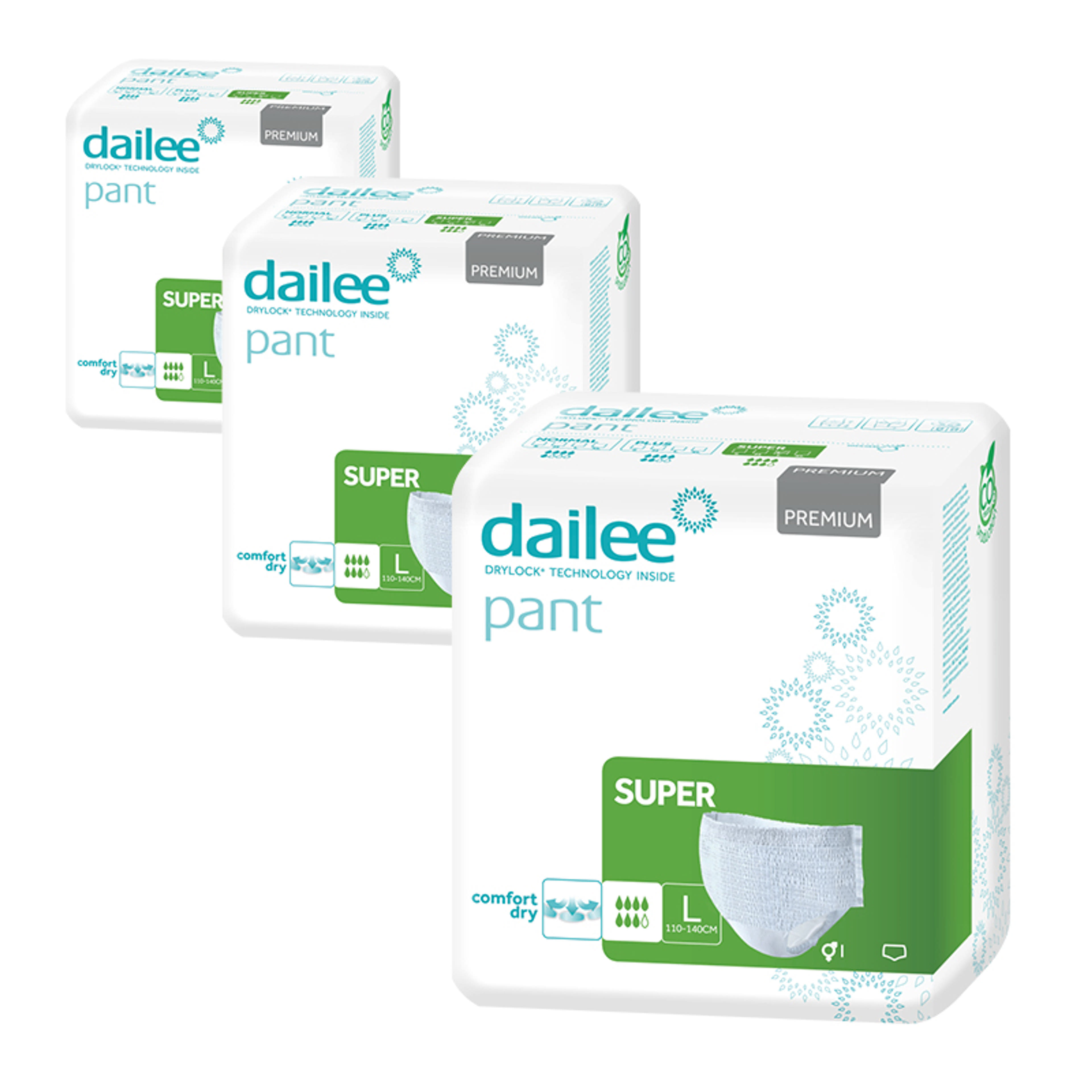 Dailee Pant Premium Super inkontinencia nadrág L-es méret - 3 db-os csomag