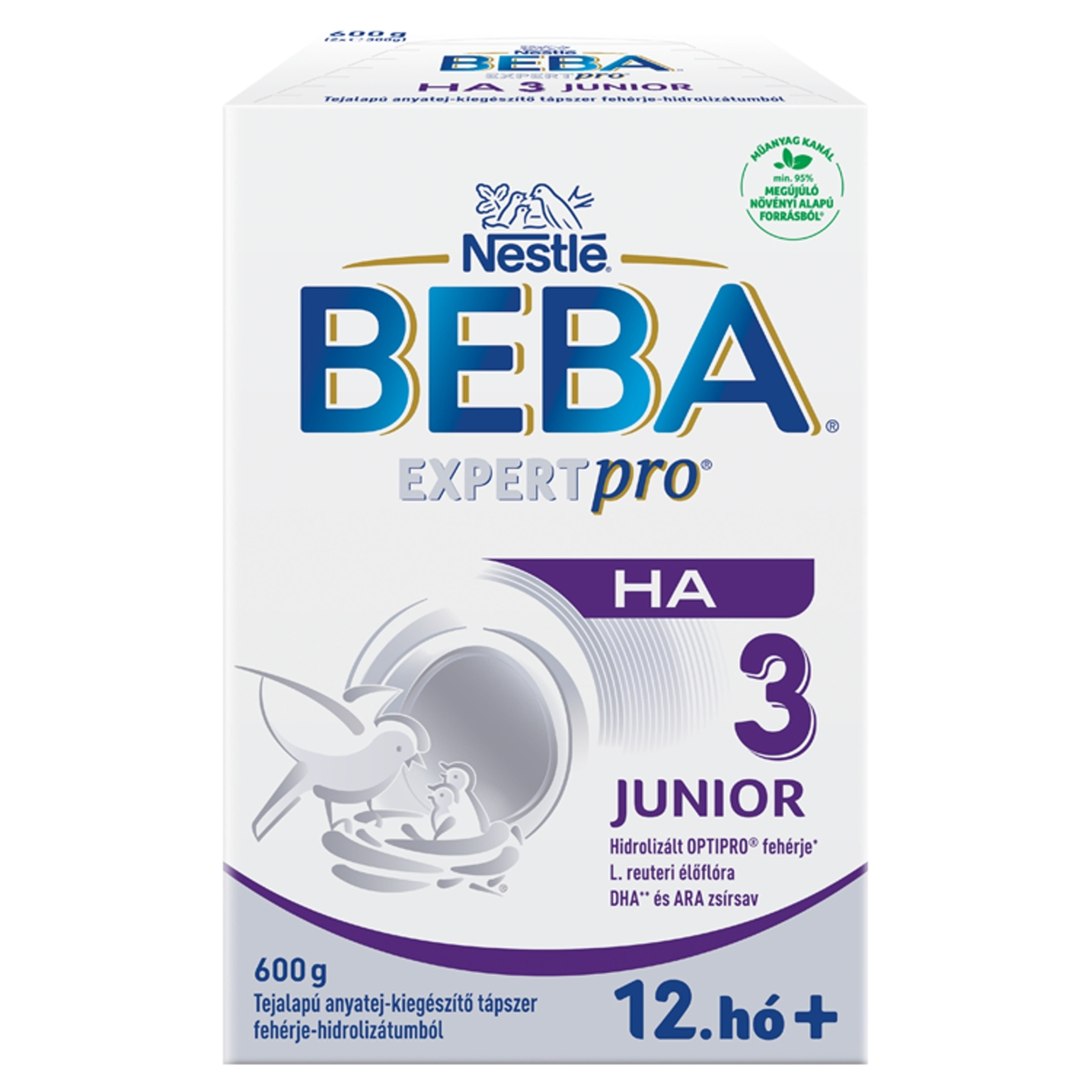 Beba Expertpro HA 3 Junior tejalapú anyatej-kiegészítő tápszer fehérje-hidrolizátumból 12.hónapos kortól - 600 g-1