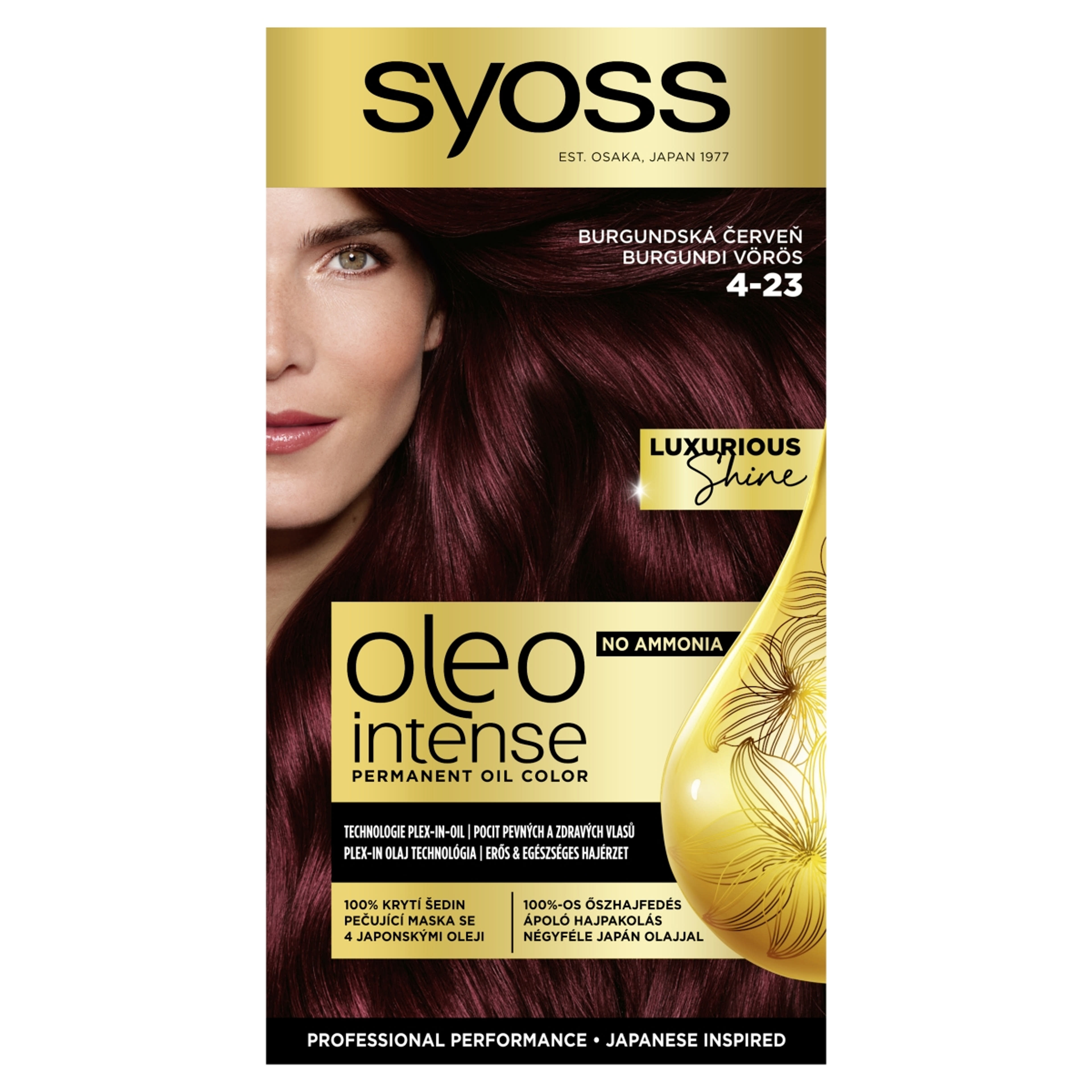Syoss Oleo Intense tartós hajfesték 4-23 burgundi vörös - 1 db