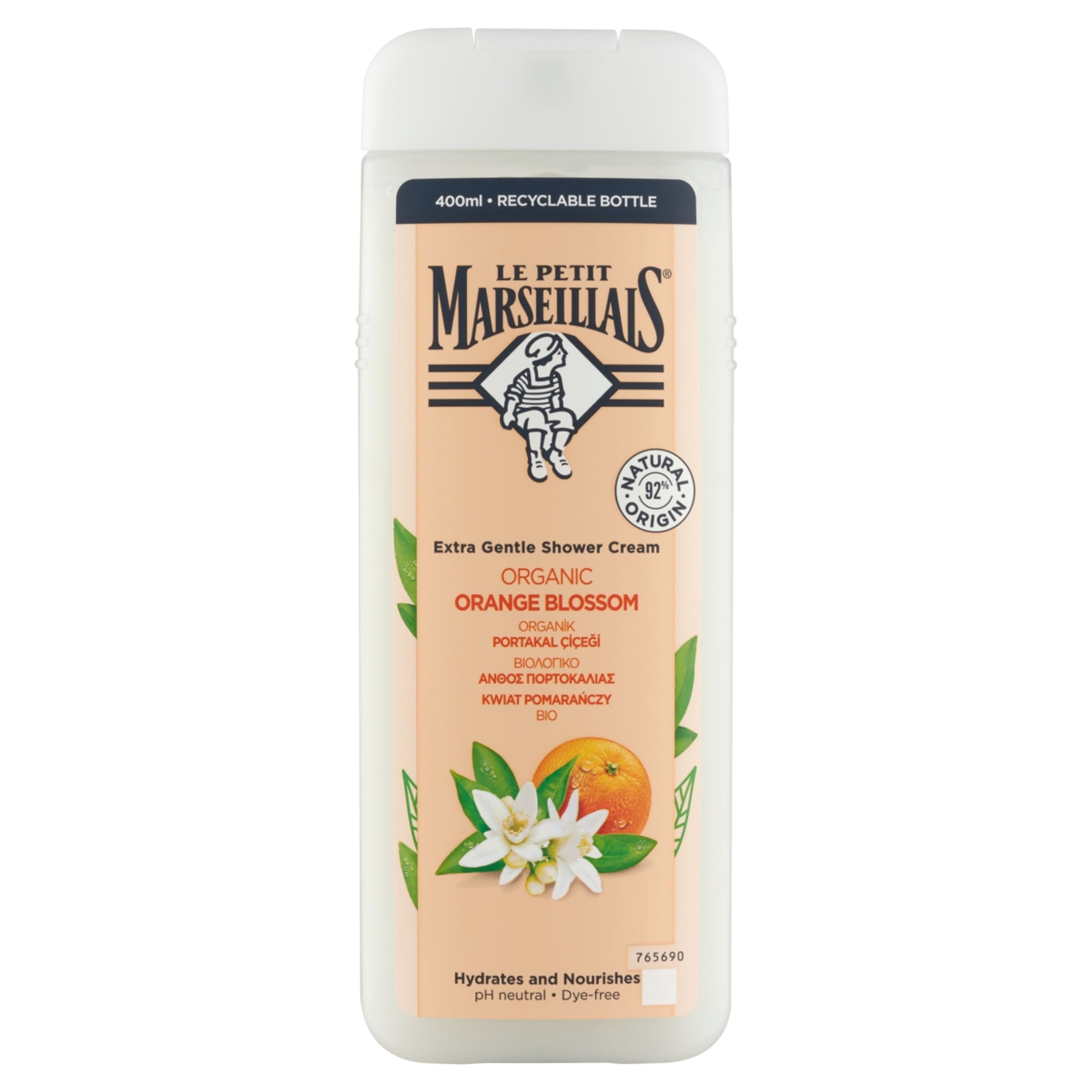 Le Petit Marseillais krémtusfürdő organikus narancsvirággal - 400 ml