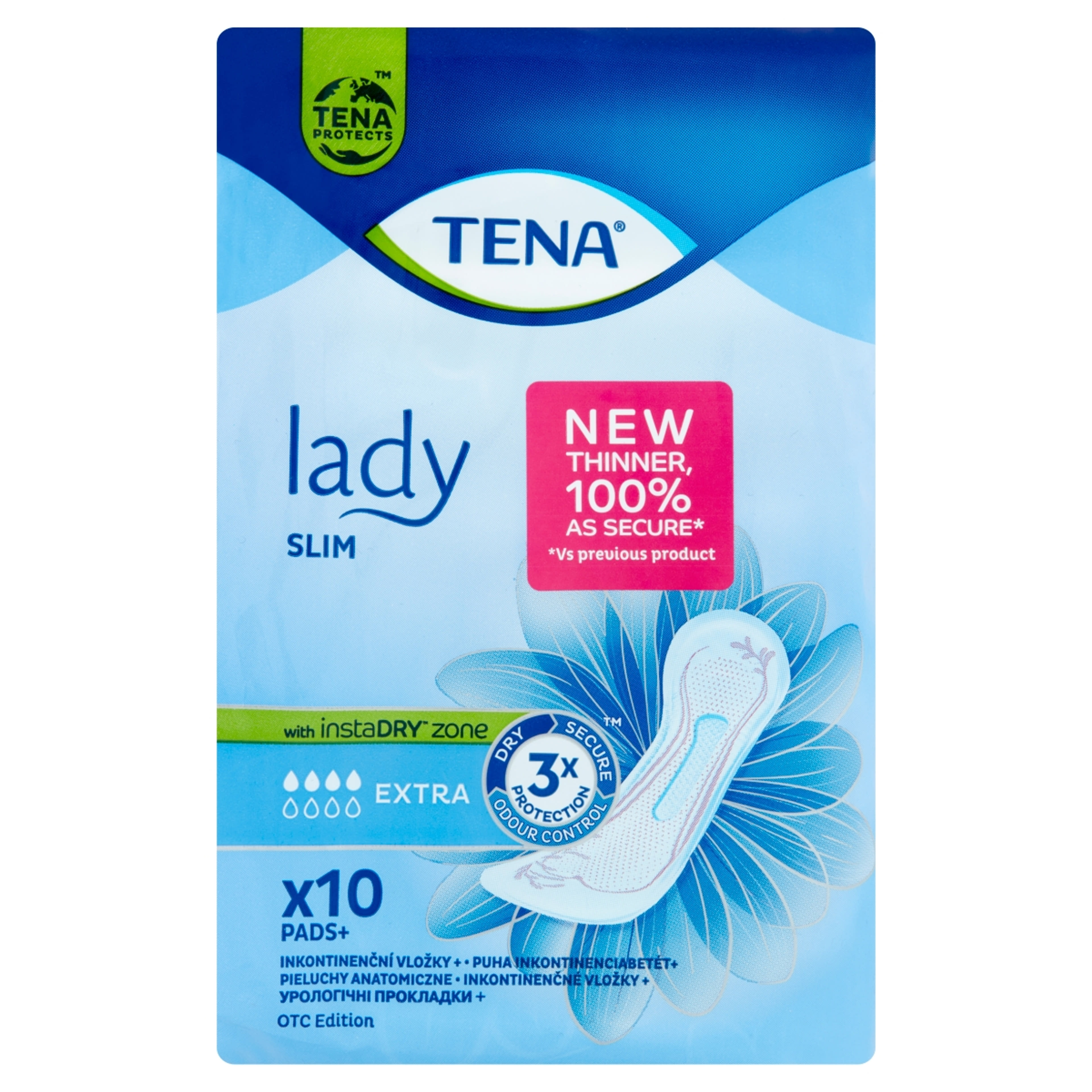 Tena Lady Extra szárny nélküli középsúlyos inkontinencia betét - 10 db