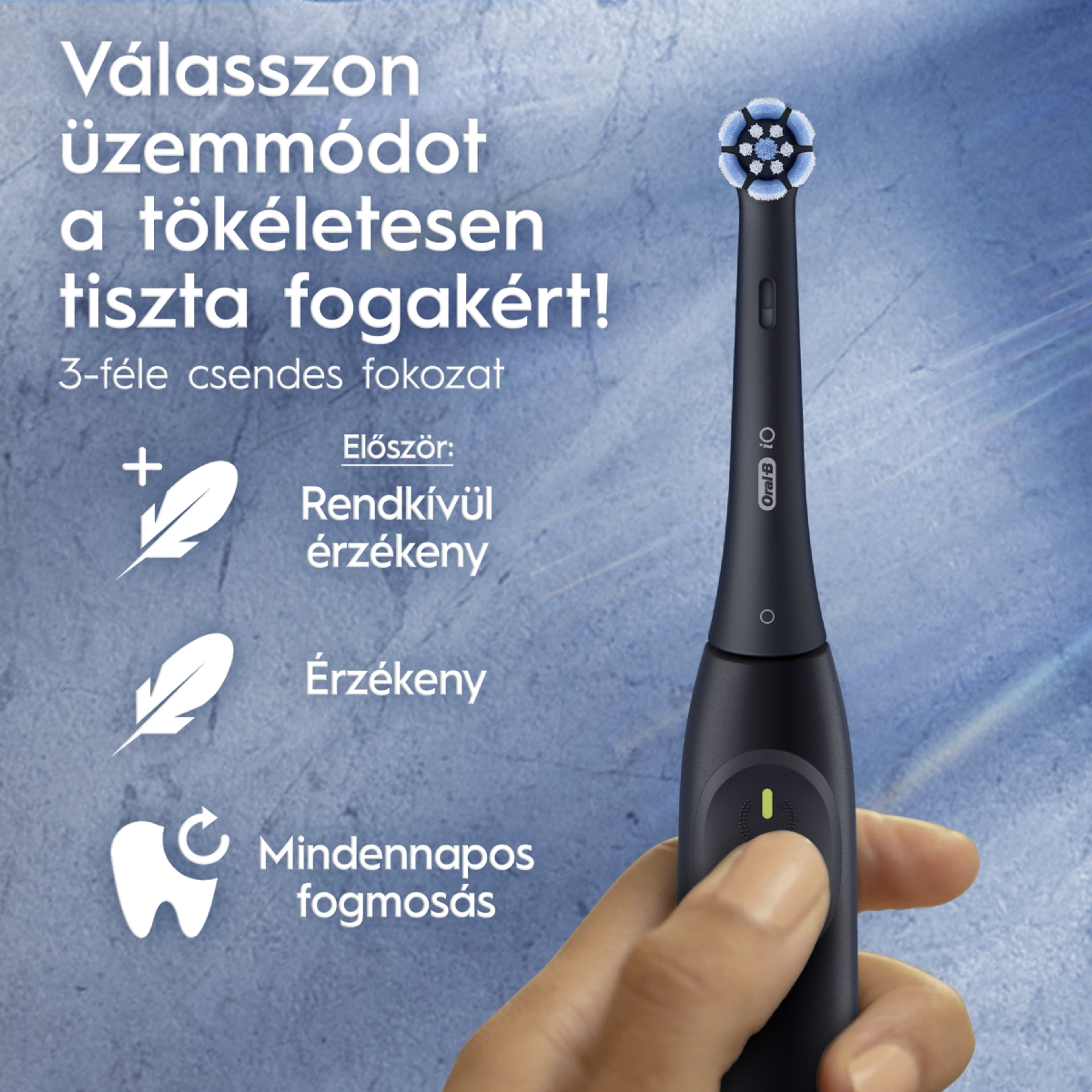 Oral-B iO 2 elektromos fogkefe /éjfekete és erdőzöld - 2 db-4
