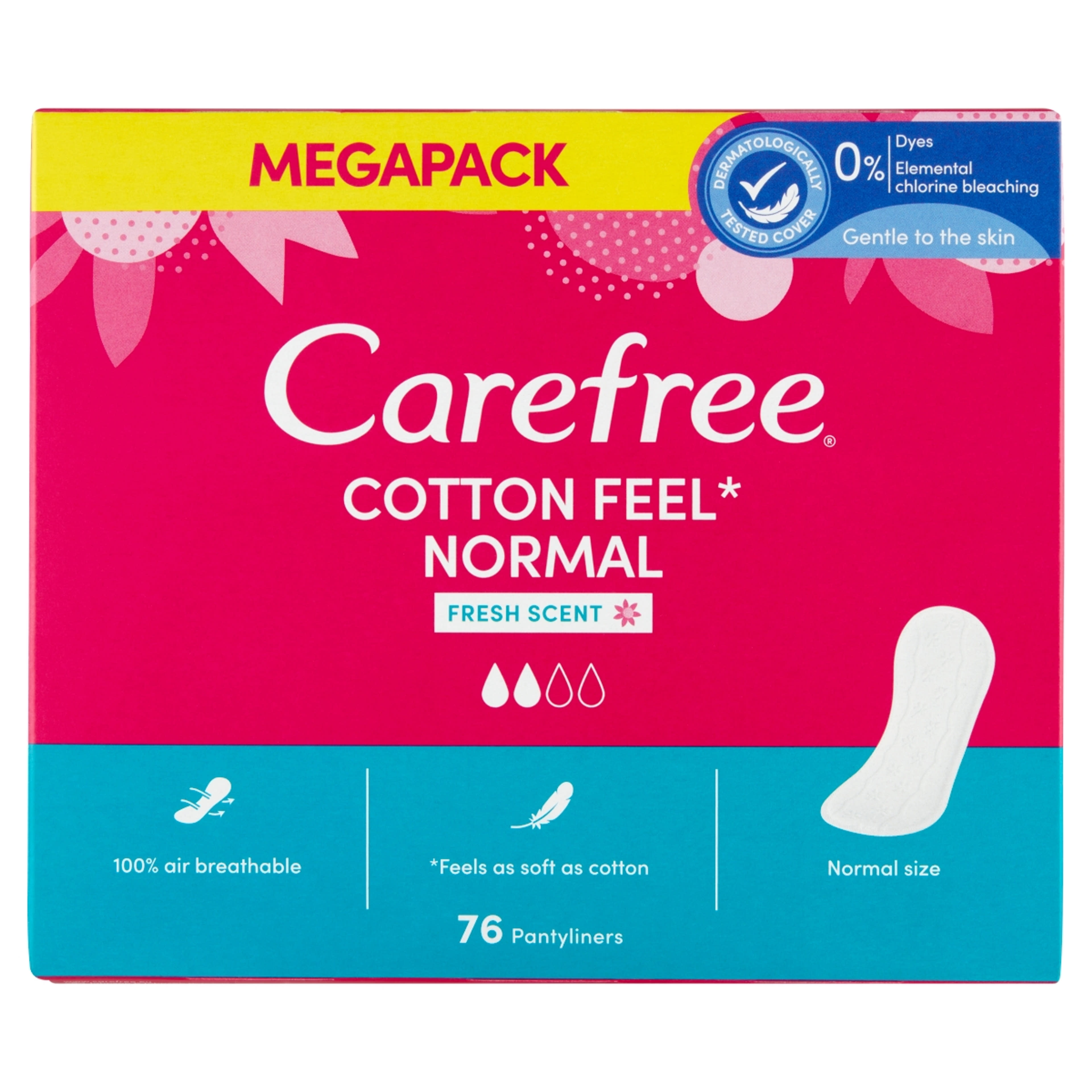 Carefree Cotton tisztasági betét friss illattal - 76 db